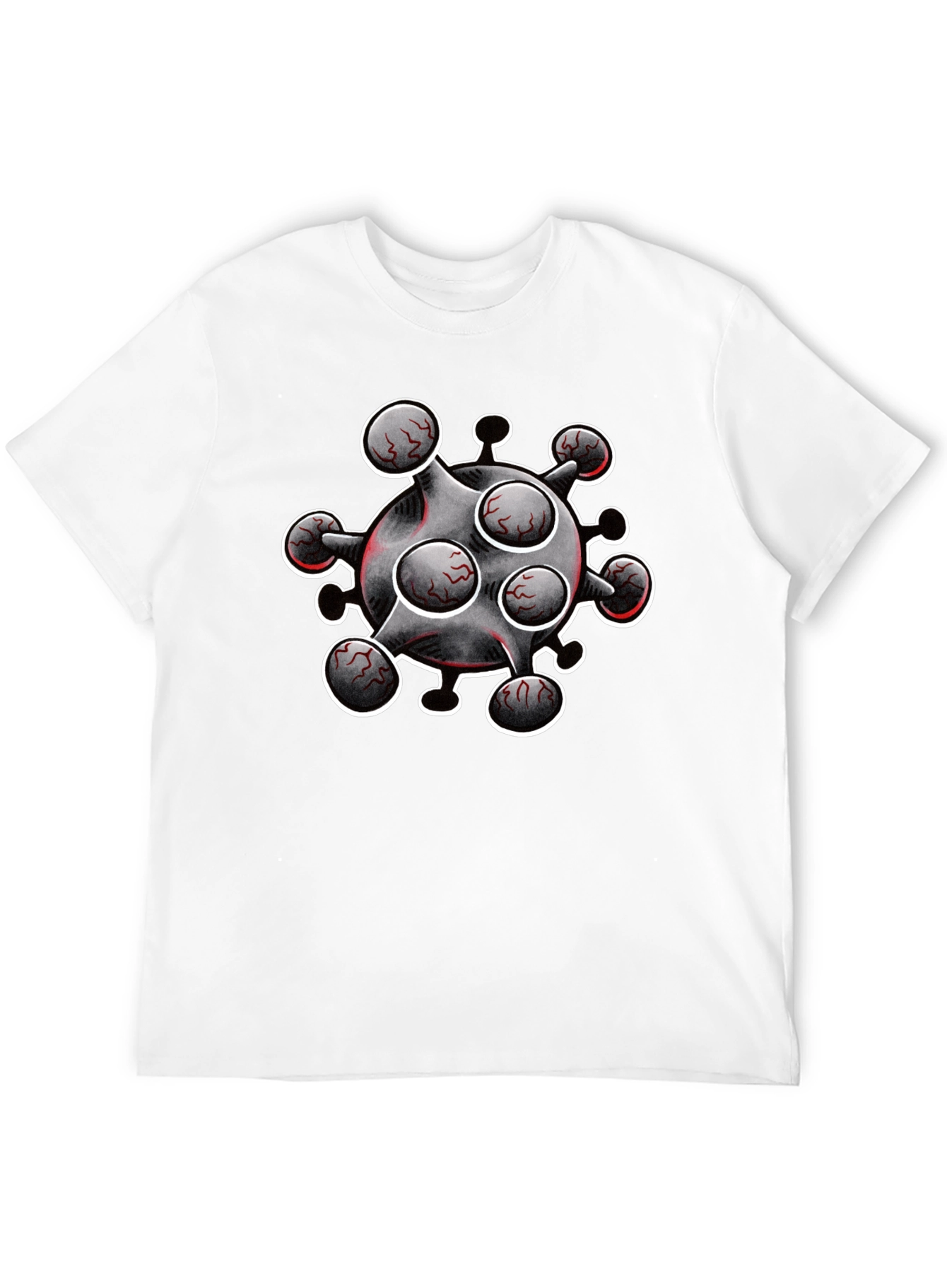 Novelty Virus Graphic T-Shirt - Bold Statement Tee