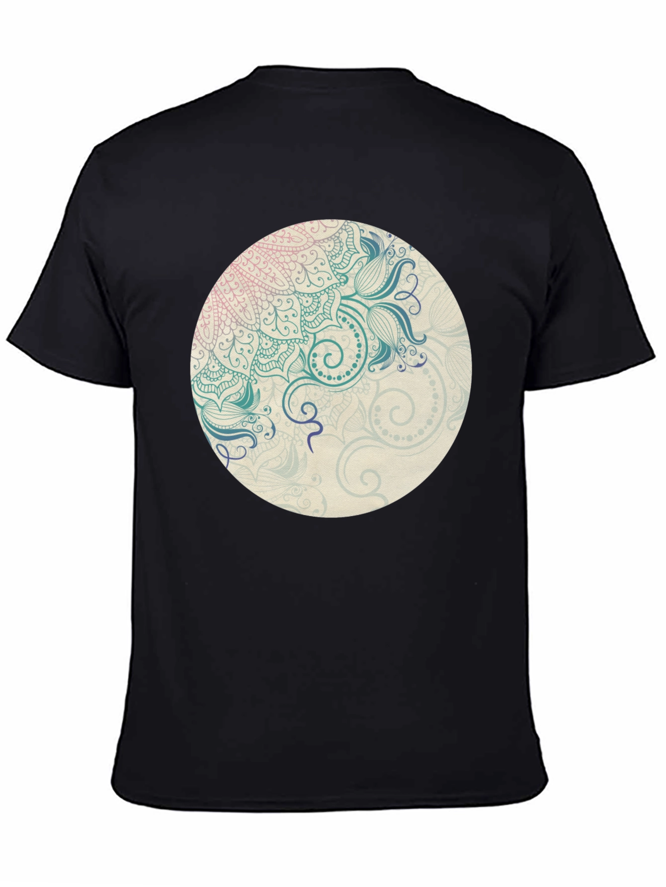 Mandala Graphic Print Crew Neck T-Shirt