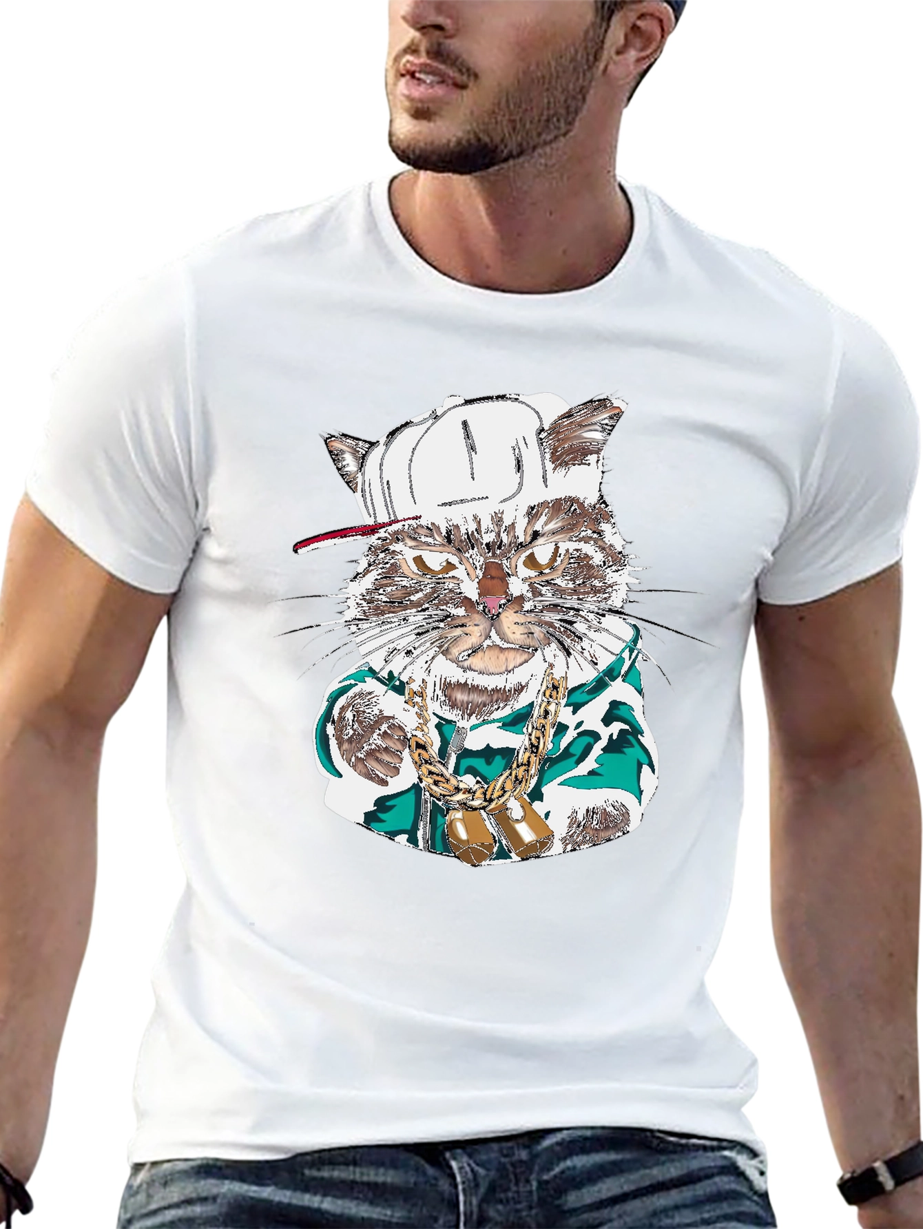 Cool Cat T-Shirt - Gangster Kitty Tee