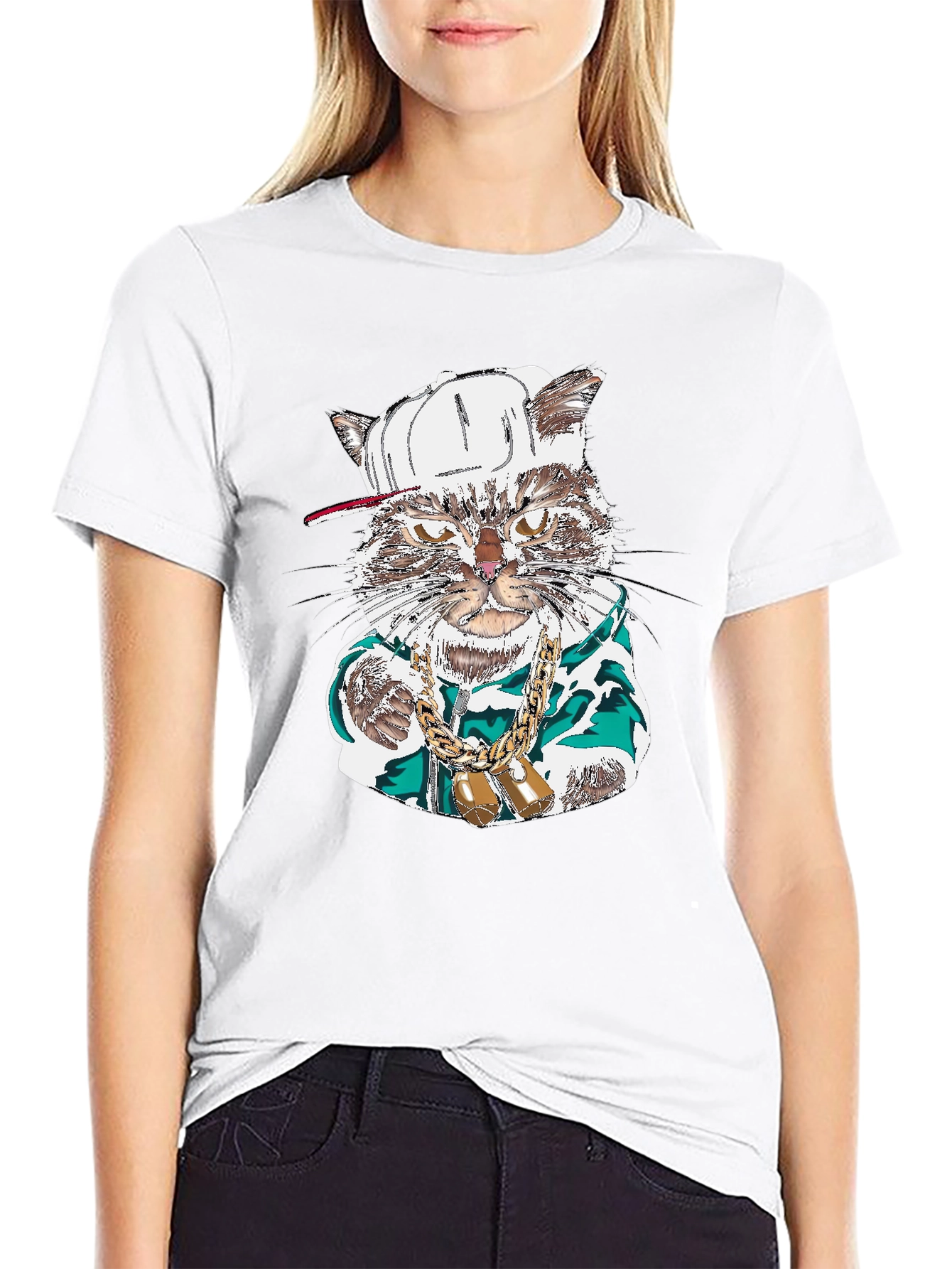 Cool Cat T-Shirt - Gangster Kitty Tee