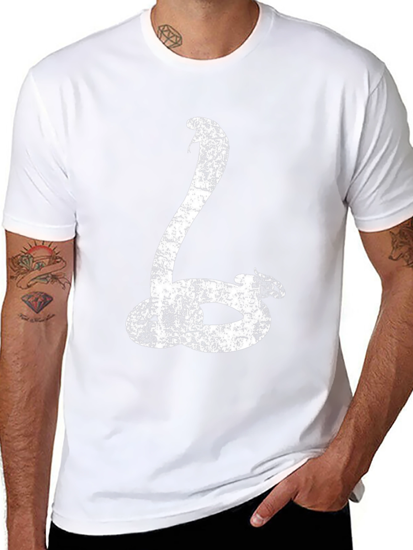 Cobra Snake Graphic T-Shirt - Black