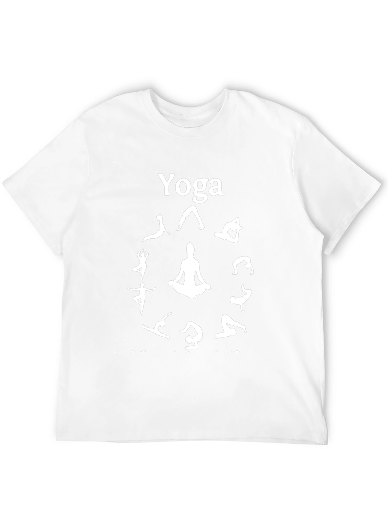 Yoga Pose Graphic Tee - Black Cotton T-Shirt