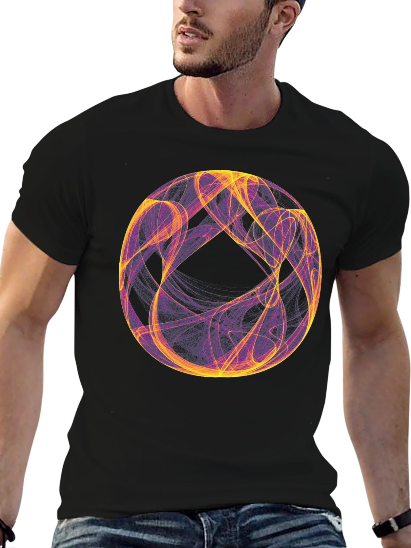 Abstract Sphere Graphic Tee - Unique Design