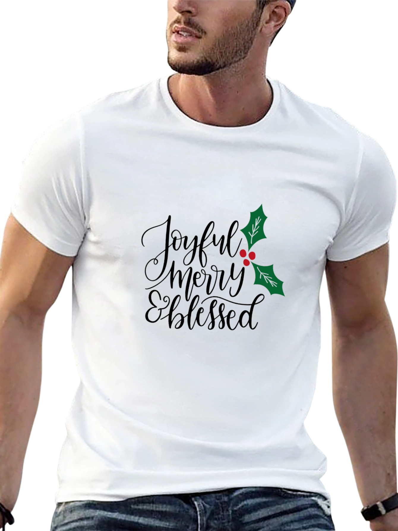 Joyful Merry & Blessed Christmas T-Shirt