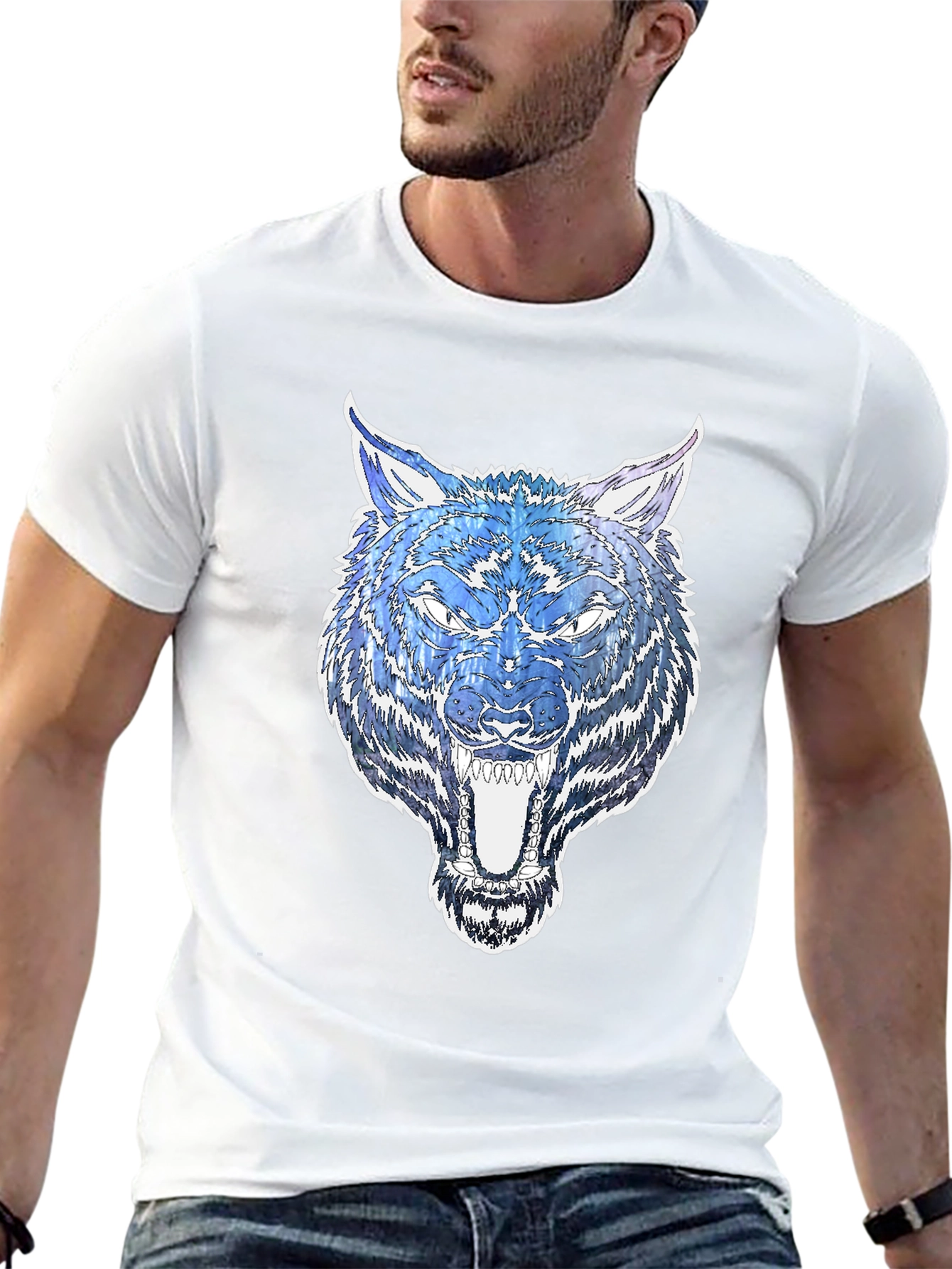 Black Wolf Graphic Tee - Bold & Stylish