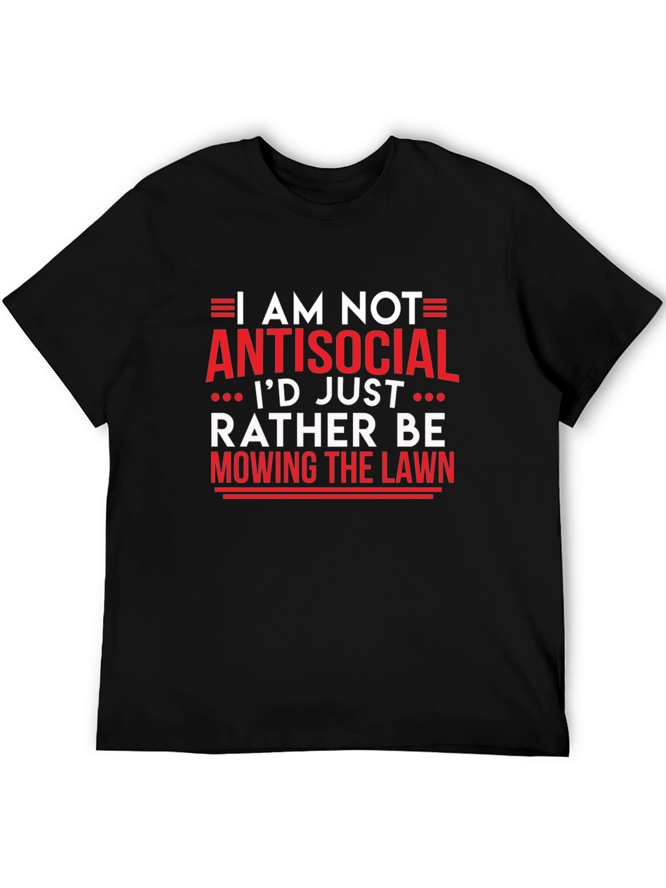 Antisocial Mowing Lawn Black T-Shirt