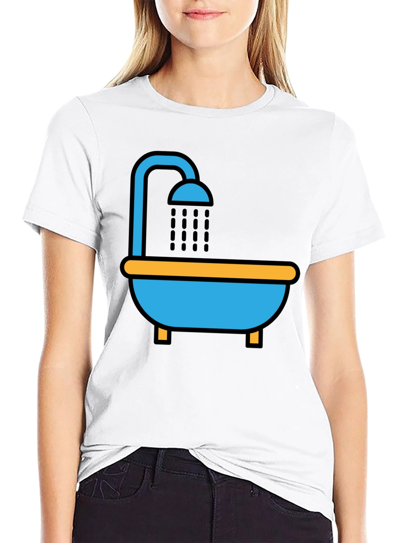 Shower T-Shirt - Unique Cartoon Graphic Tee