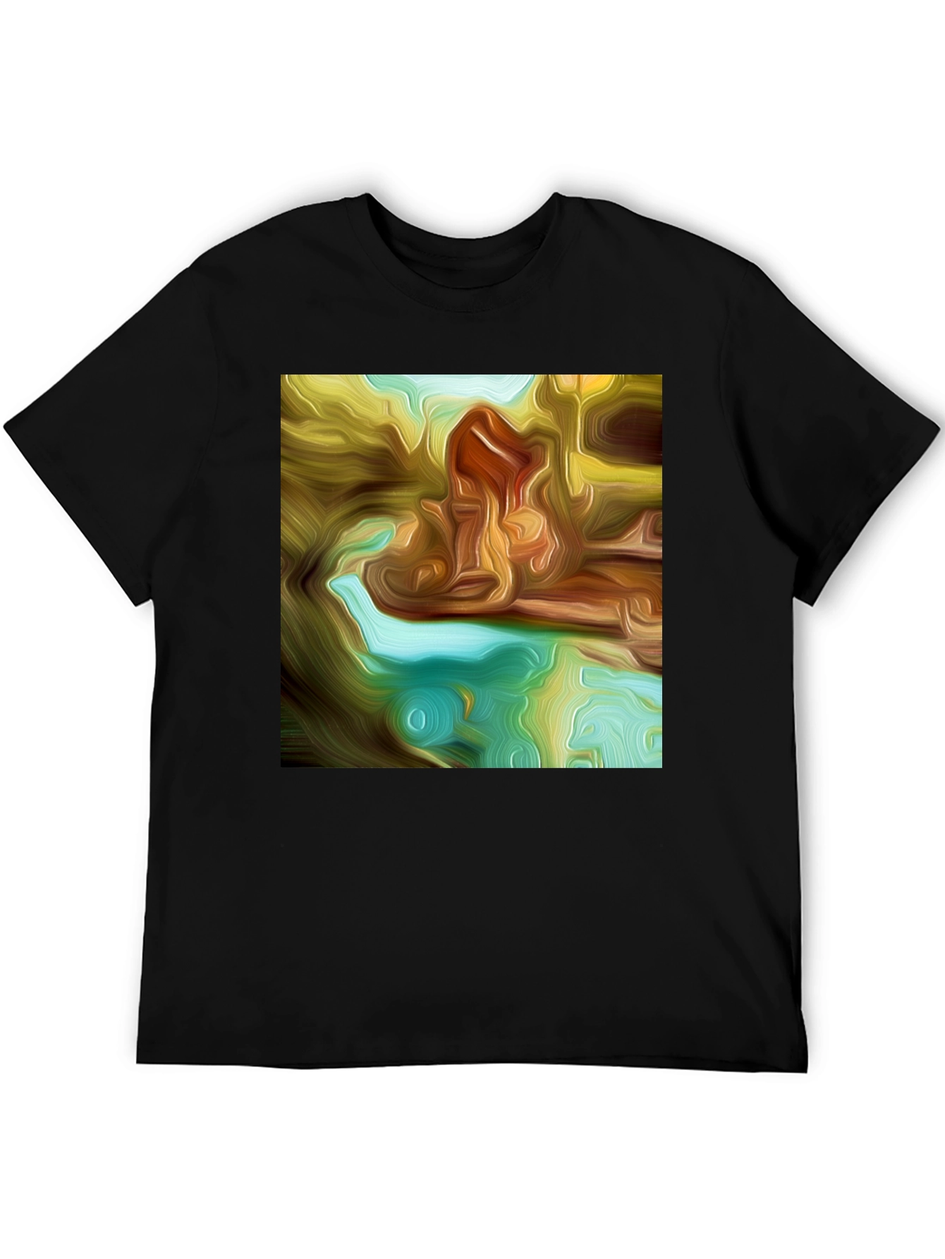 Abstract Art Print Black Tee