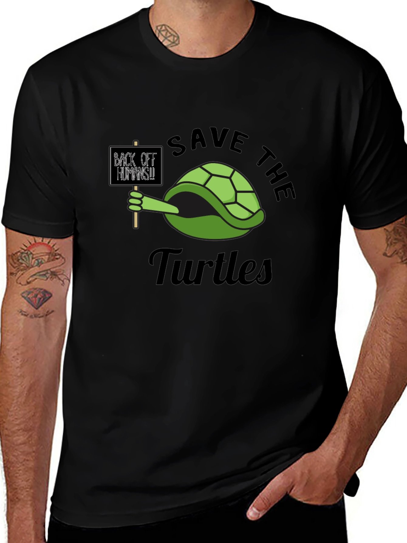 Save The Turtles Graphic T-Shirt