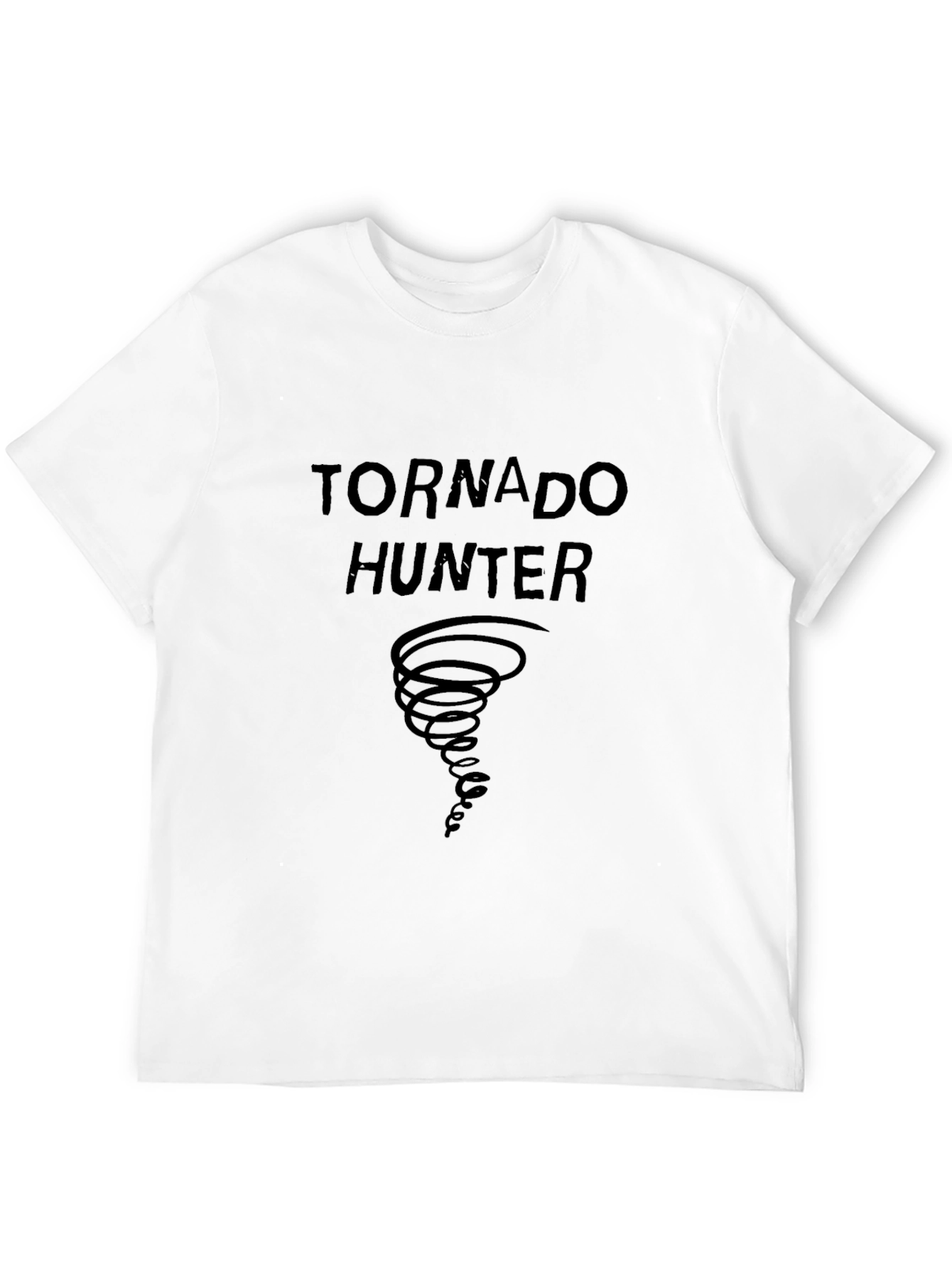 Tornado Hunter Graphic Tee - Black Cotton T-Shirt