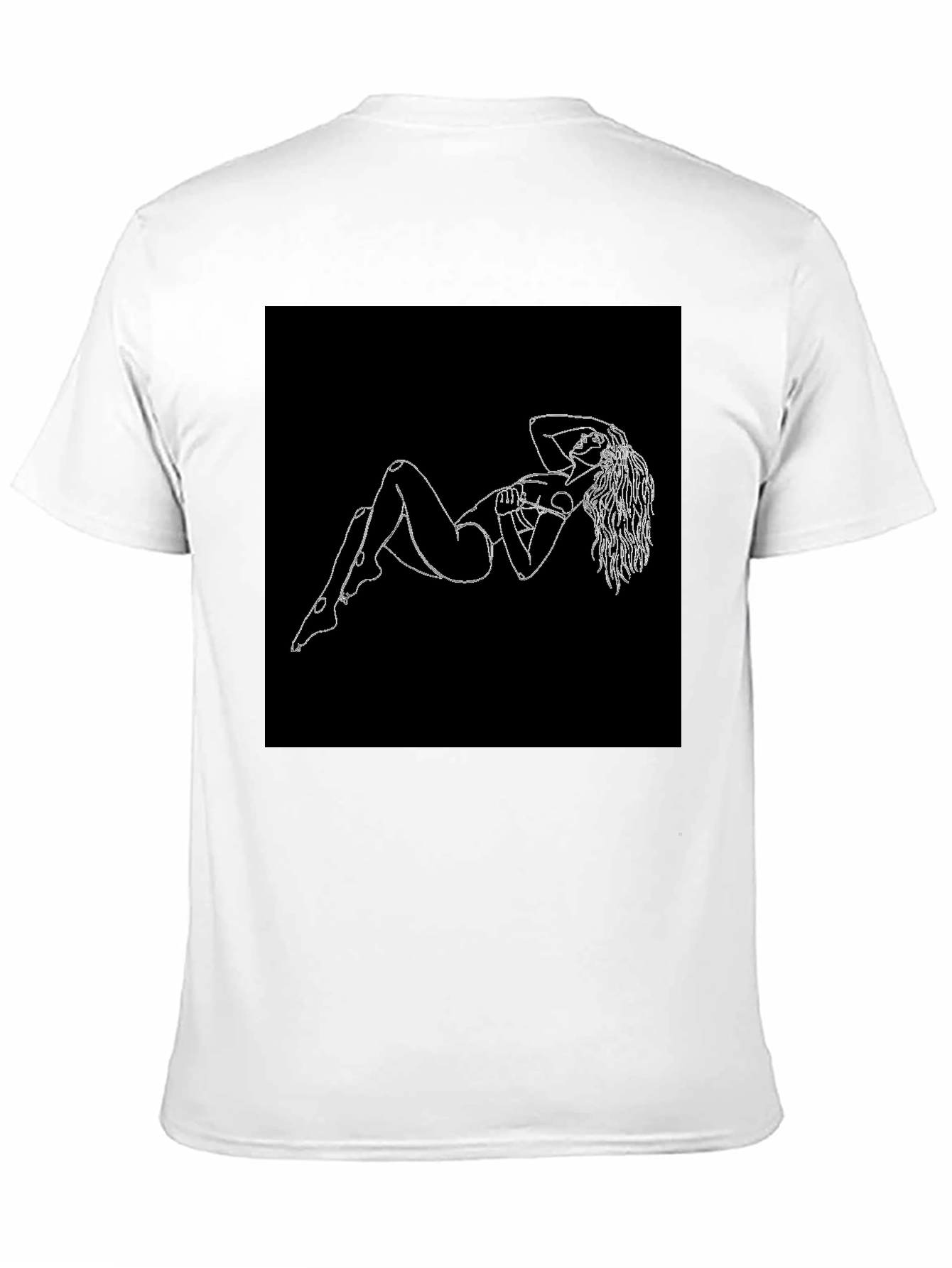 Black T-Shirt with Figure Print