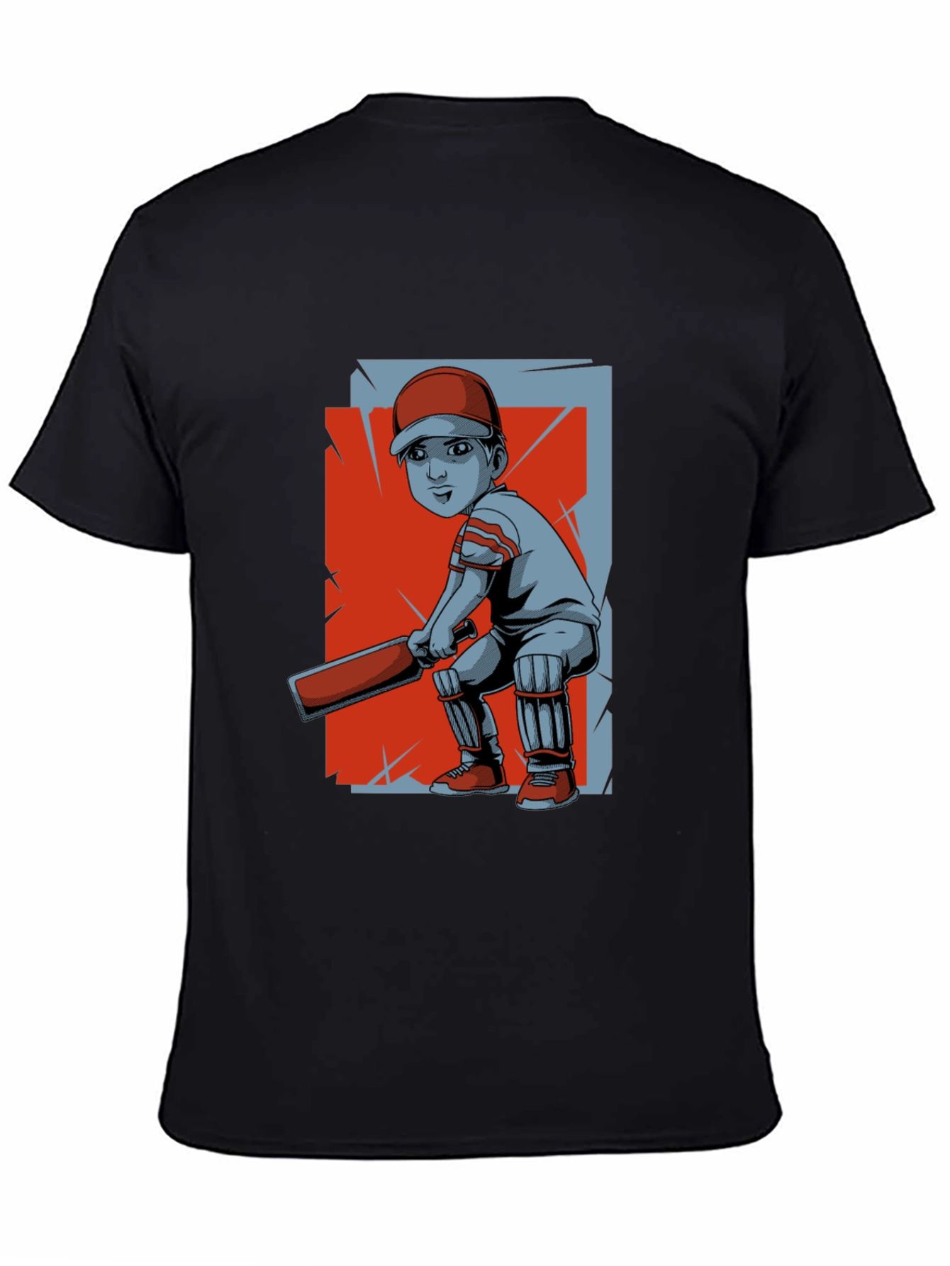 Cricket Player Graphic Tee - Trendy Sportswear