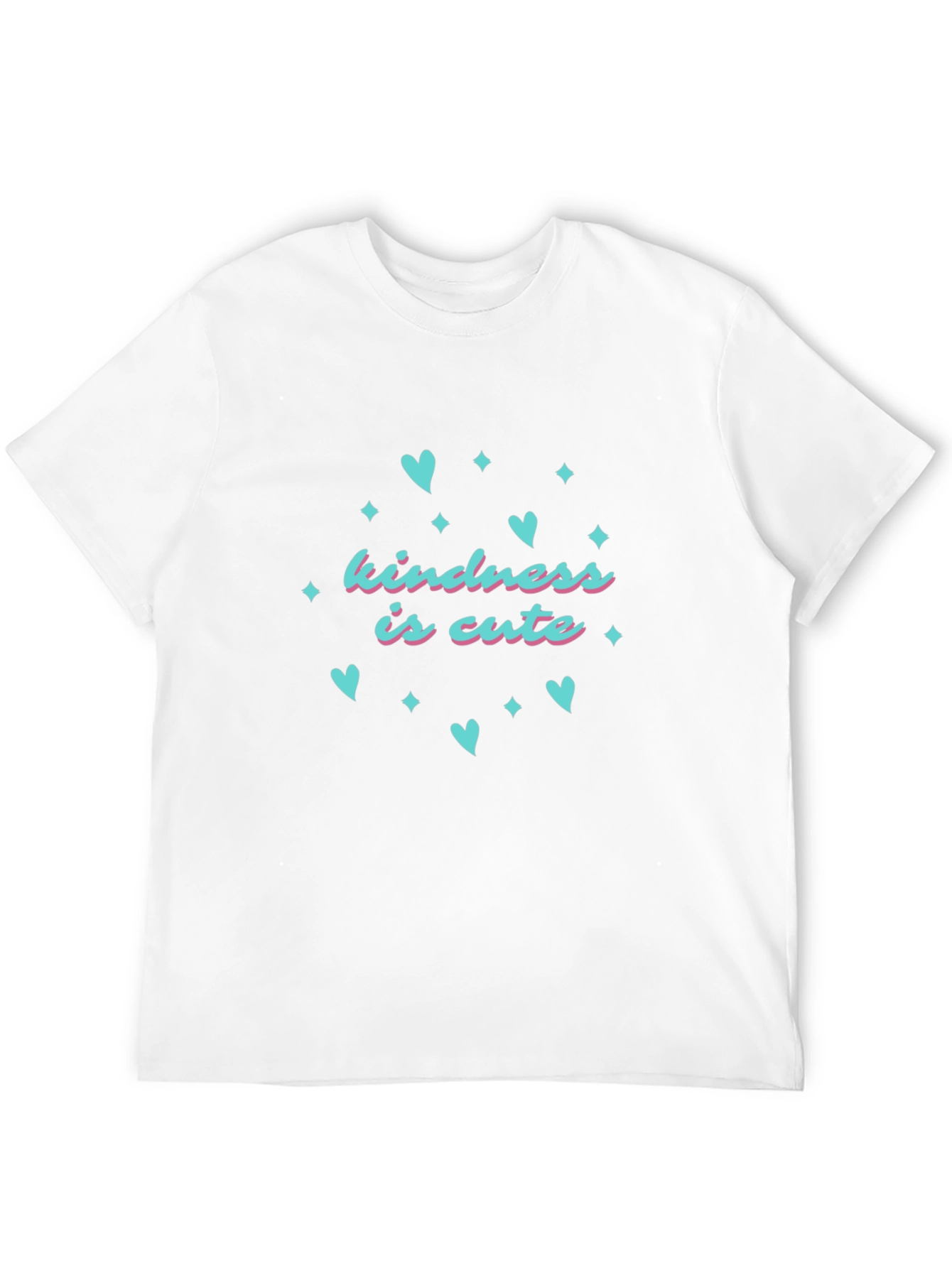 Kindness is Cute T-Shirt - Black Crew Neck
