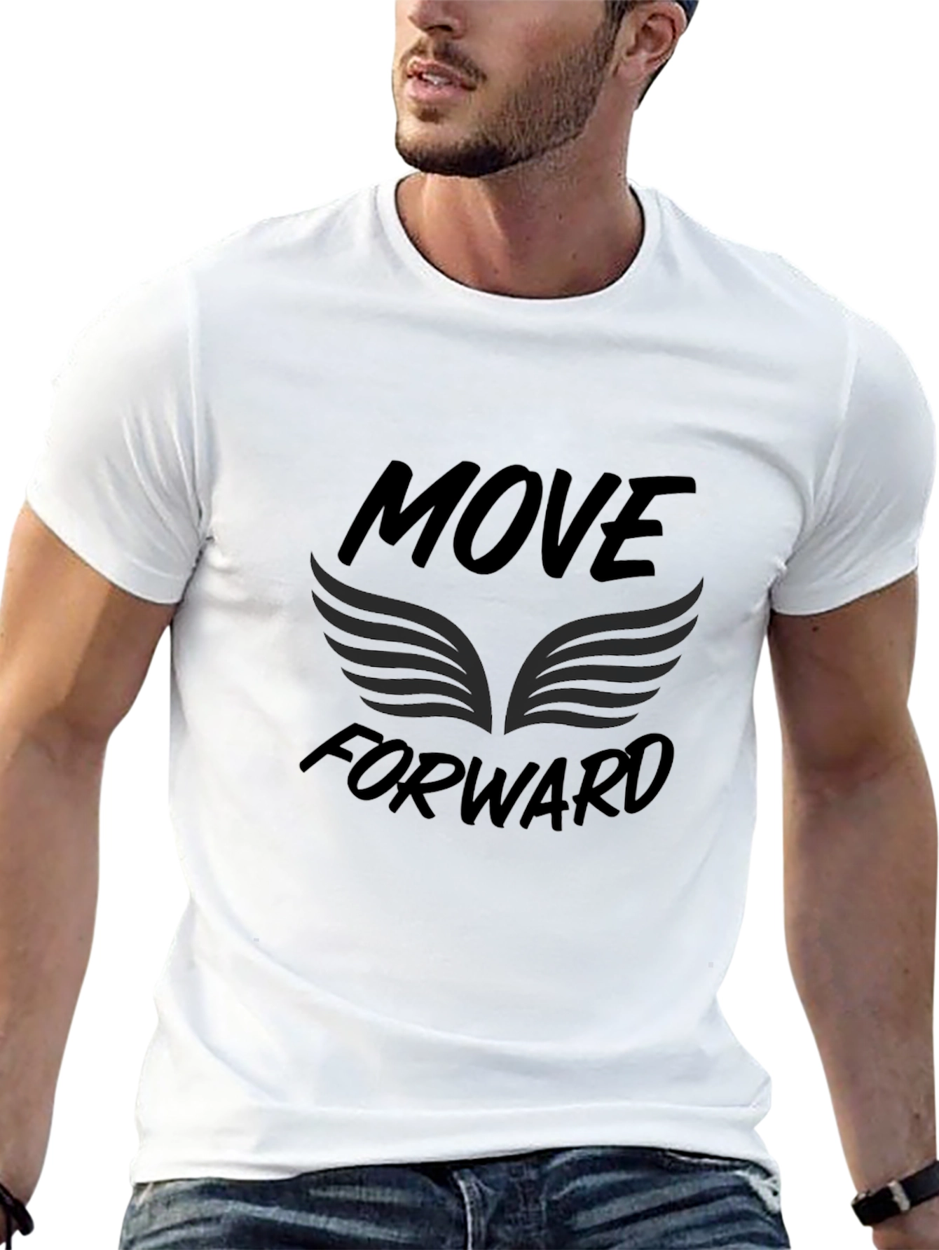 Move Forward Graphic Tee - Black