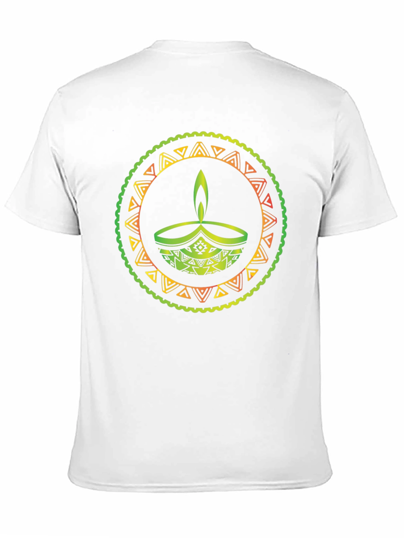 Diwali Lamp Graphic Tee - Black