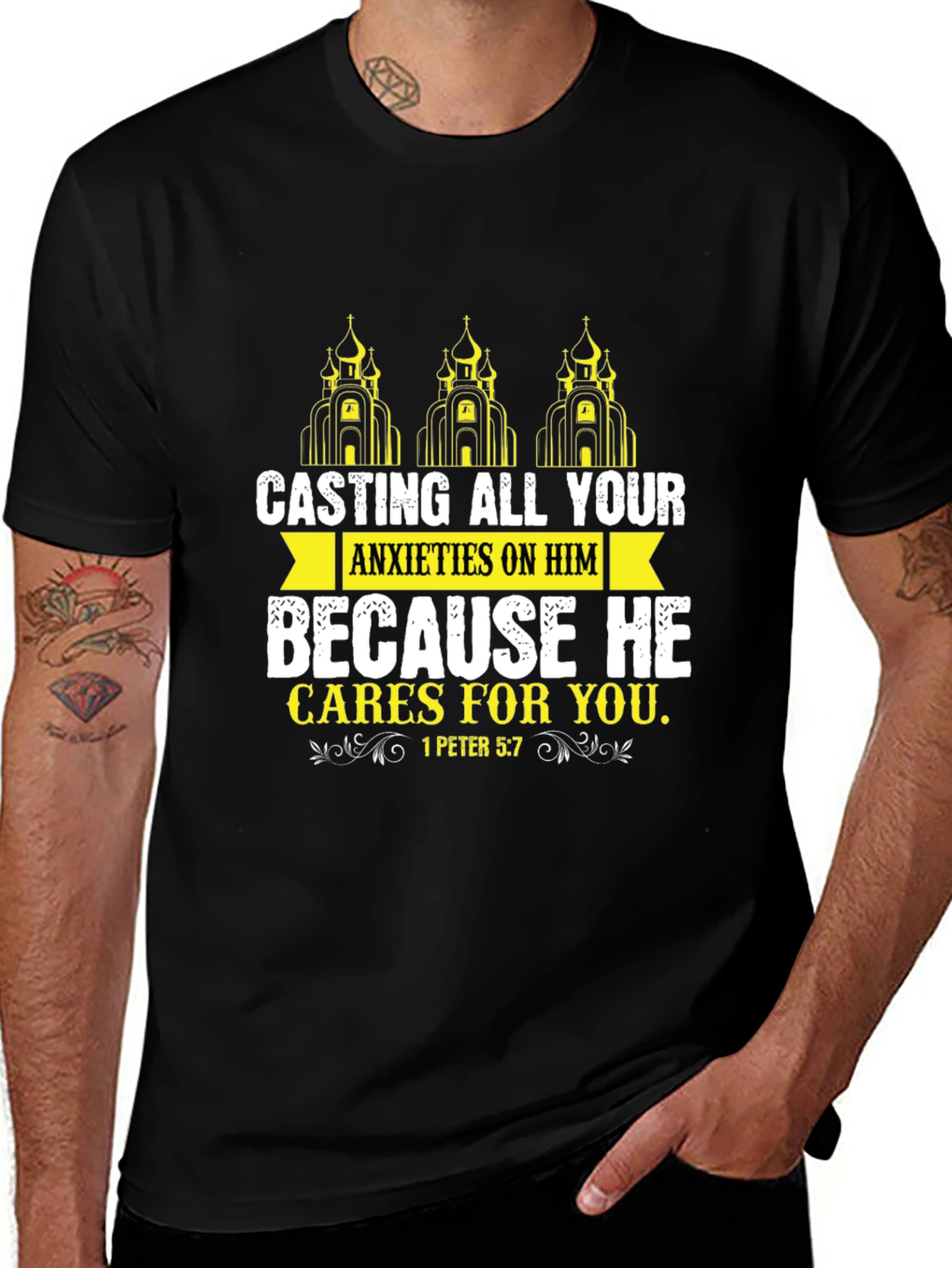 Faith-Based Graphic Tee - Casting All Your Anxieties