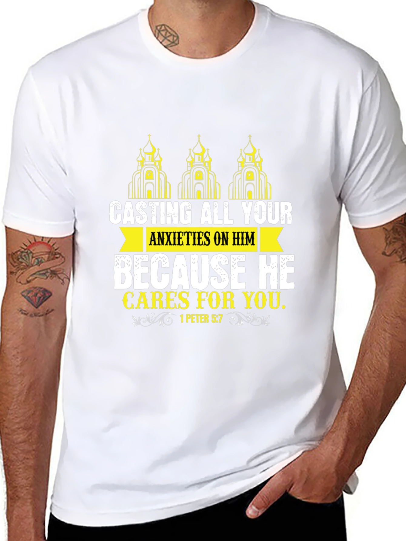 Faith-Based Graphic Tee - Casting All Your Anxieties