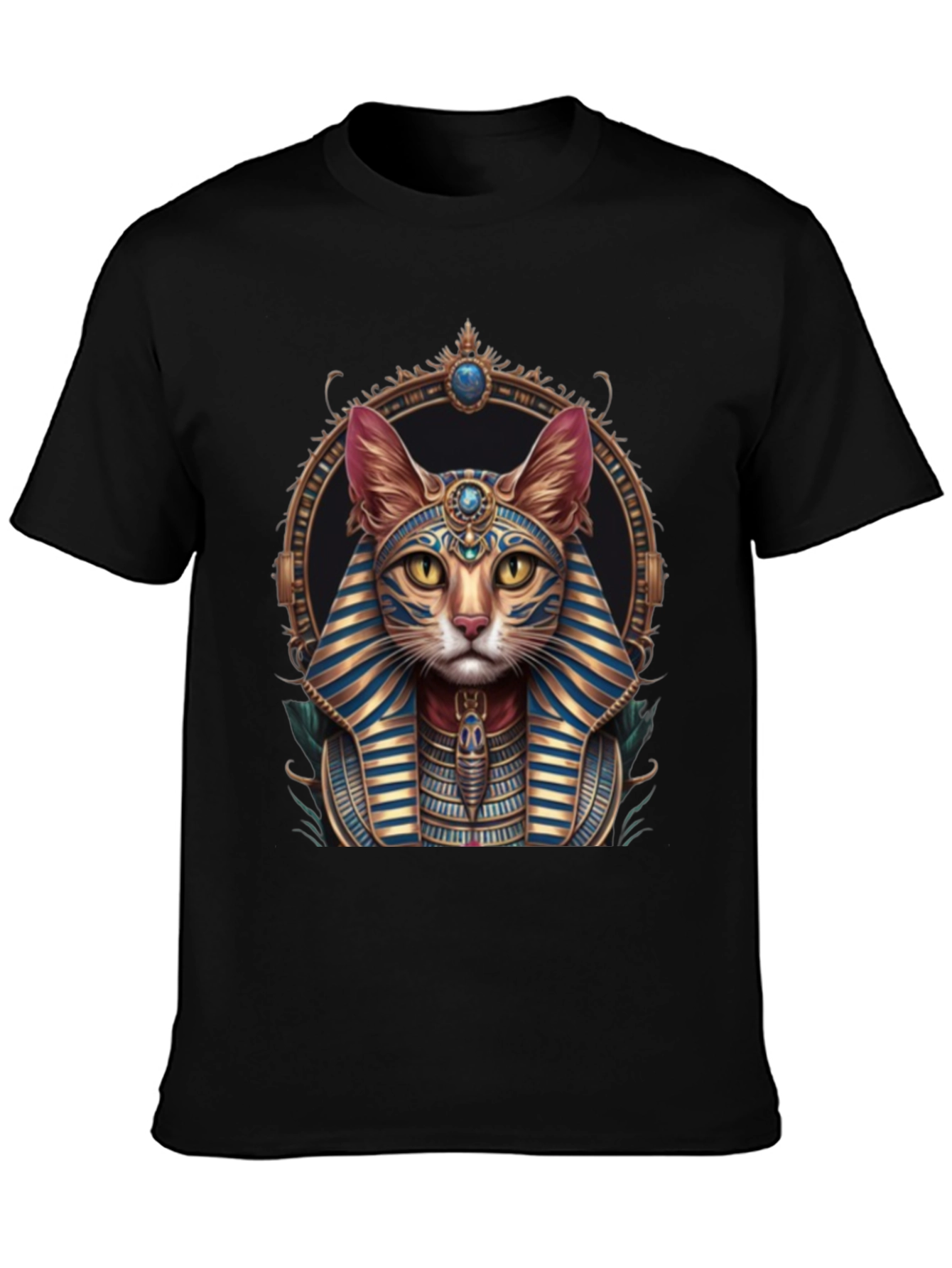 Egyptian Cat Pharaoh Graphic T-Shirt