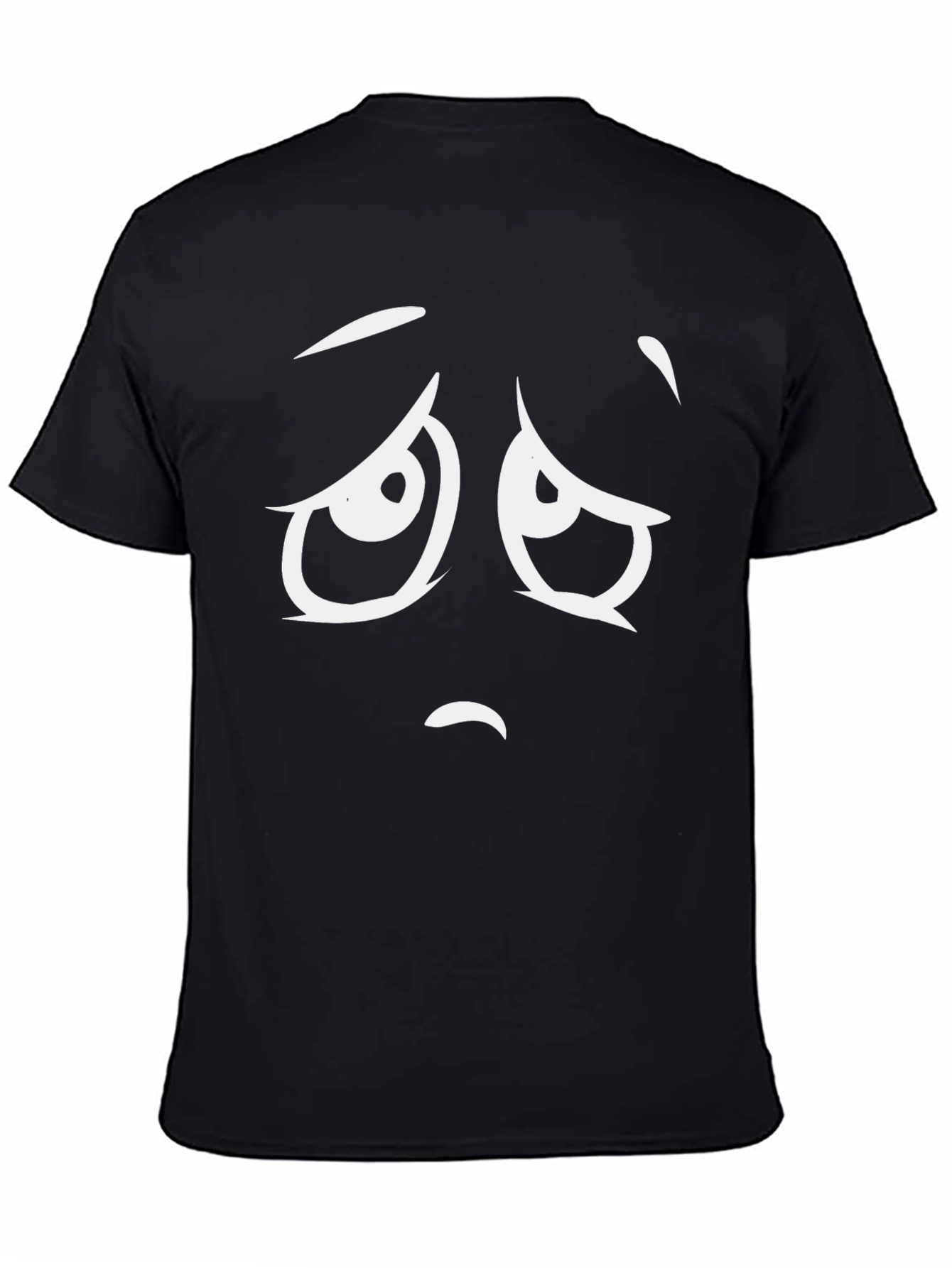 Sad Face Graphic T-Shirt - Unisex Black Tee