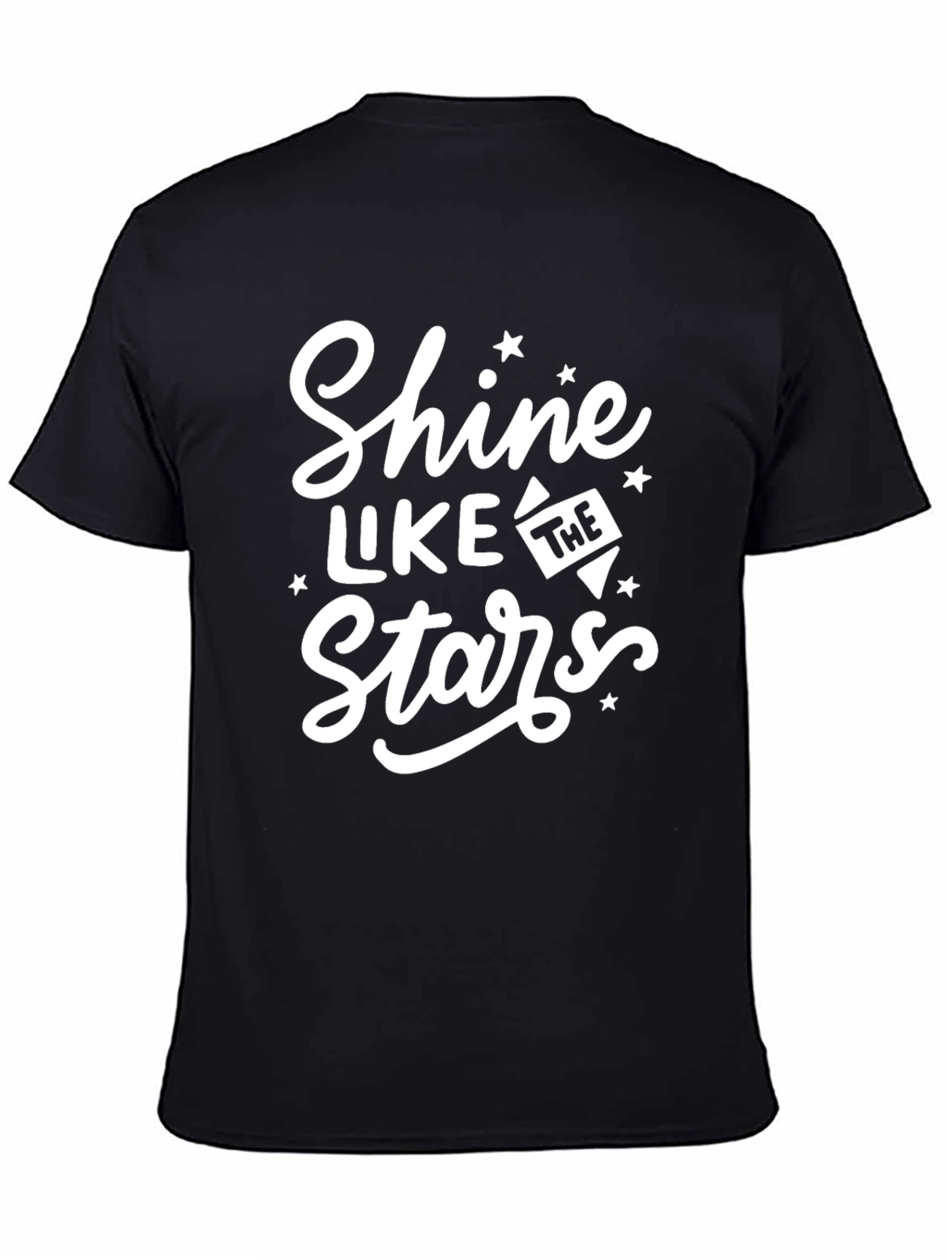 Shine Like the Stars Graphic Black T-Shirt