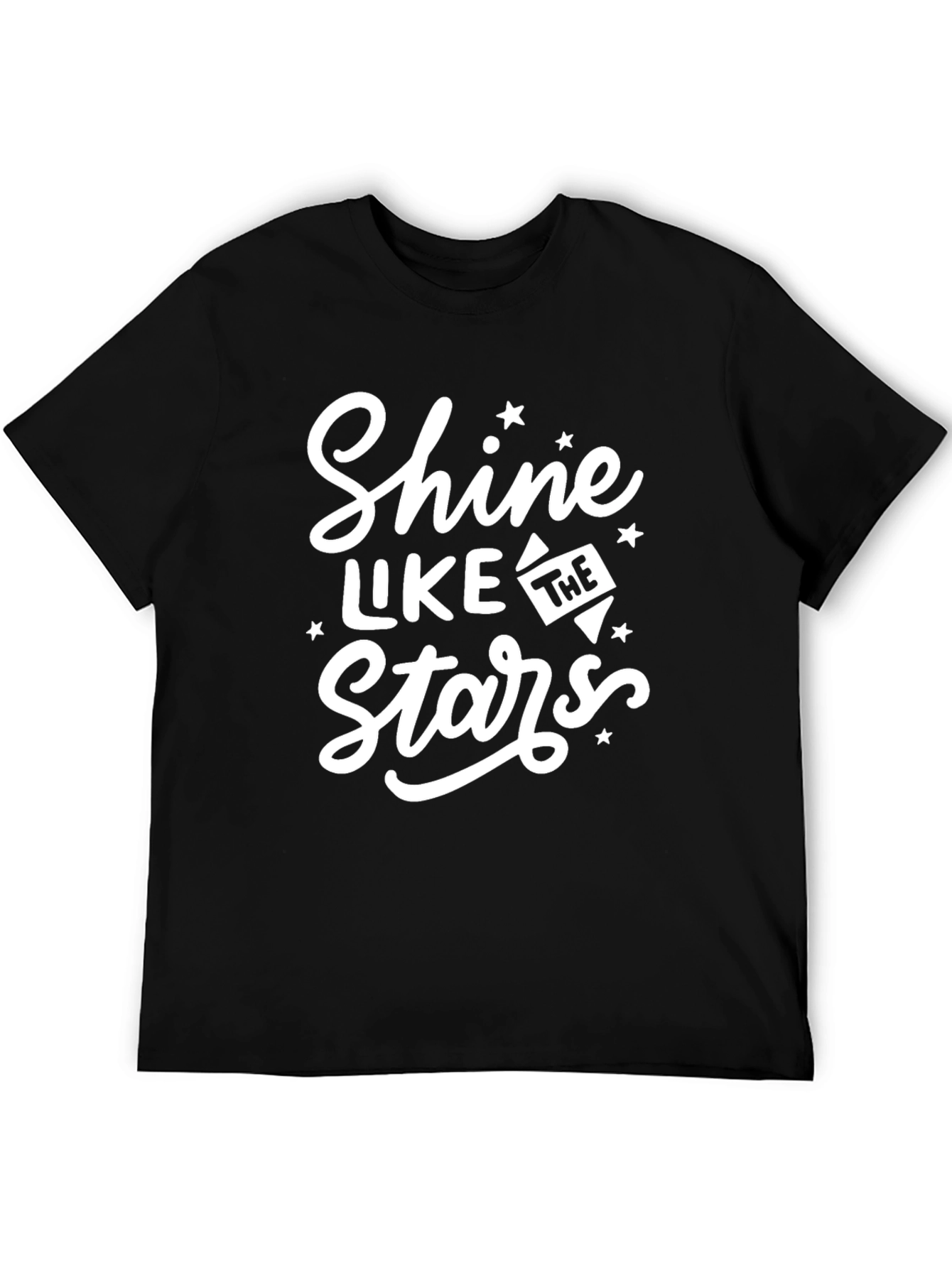Shine Like the Stars Graphic Black T-Shirt