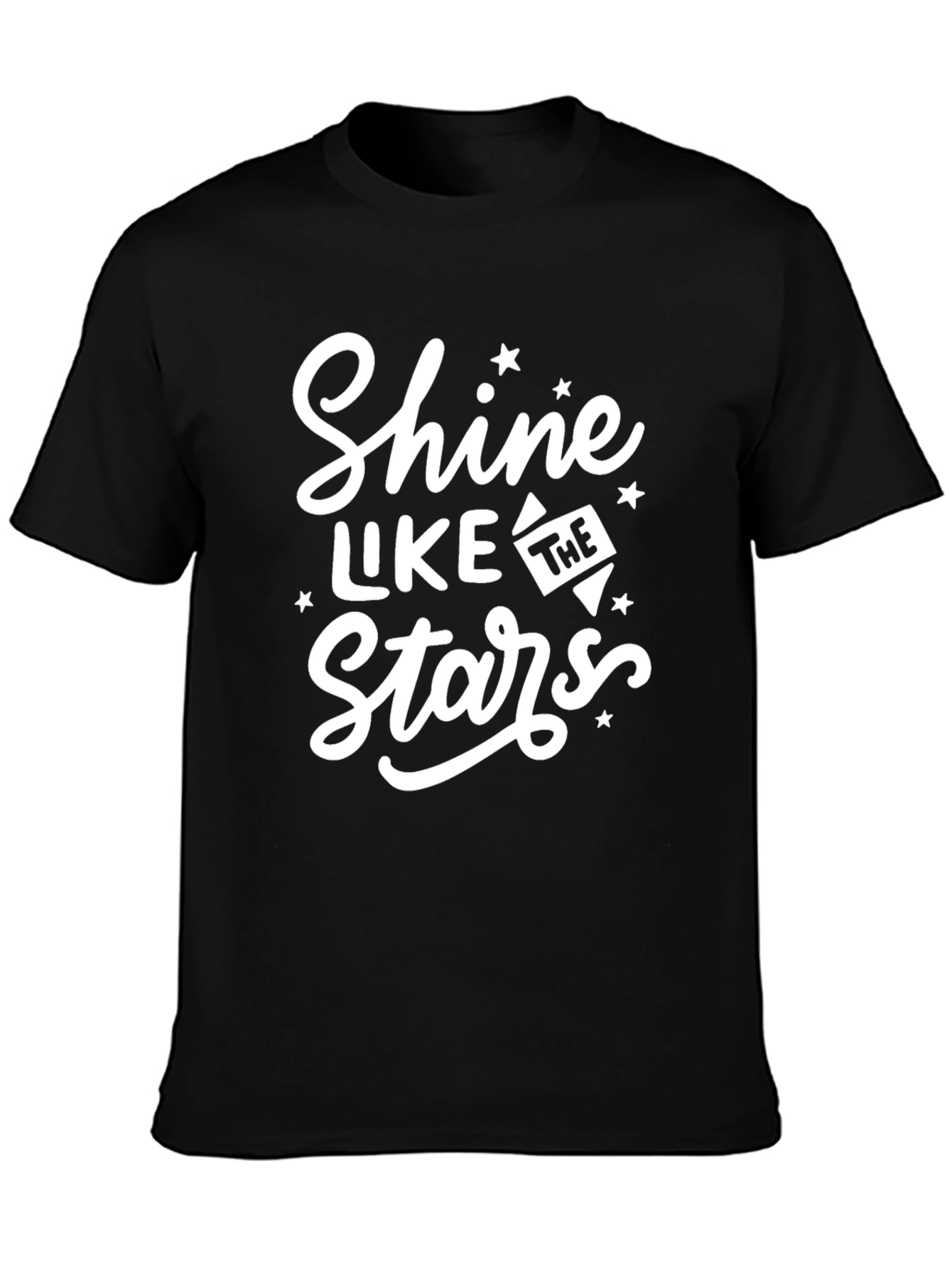 Shine Like the Stars Graphic Black T-Shirt
