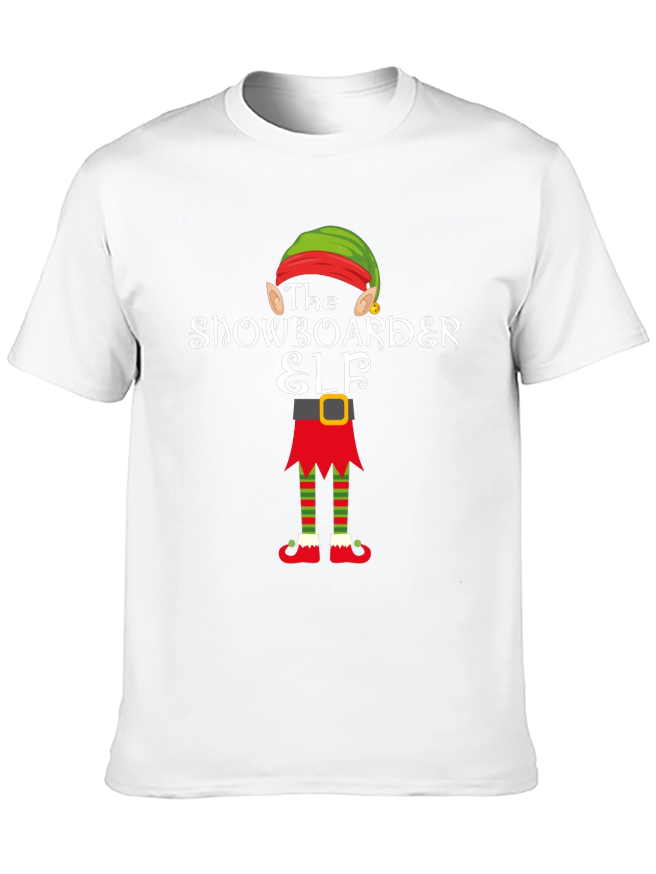 Snowboarder Elf Holiday Graphic Tee