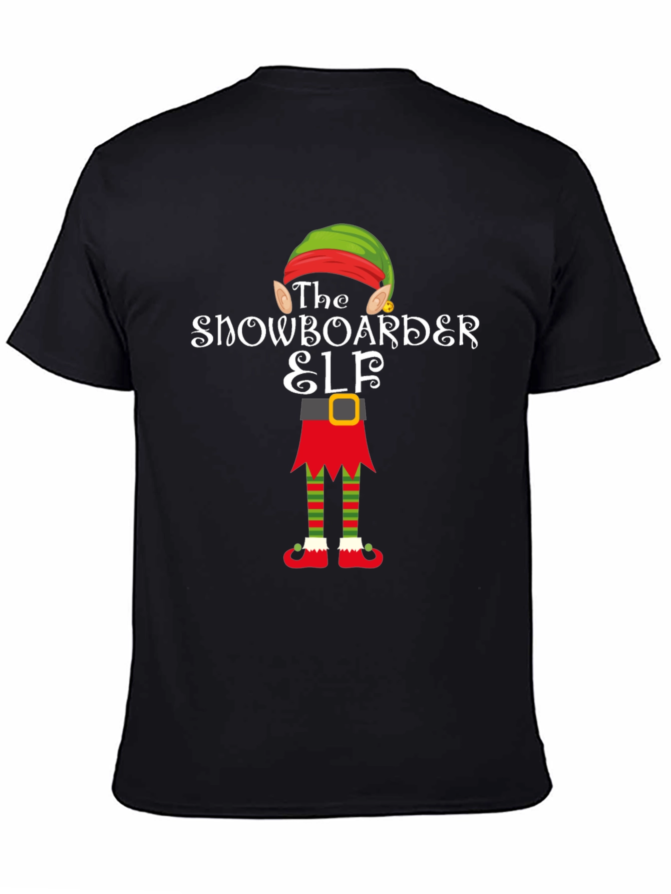 Snowboarder Elf Holiday Graphic Tee