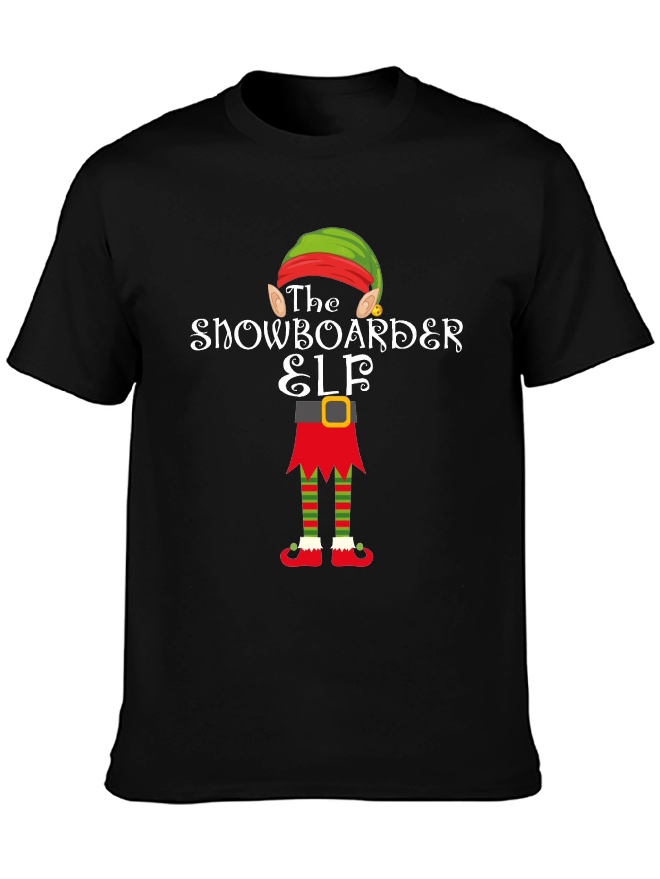 Snowboarder Elf Holiday Graphic Tee