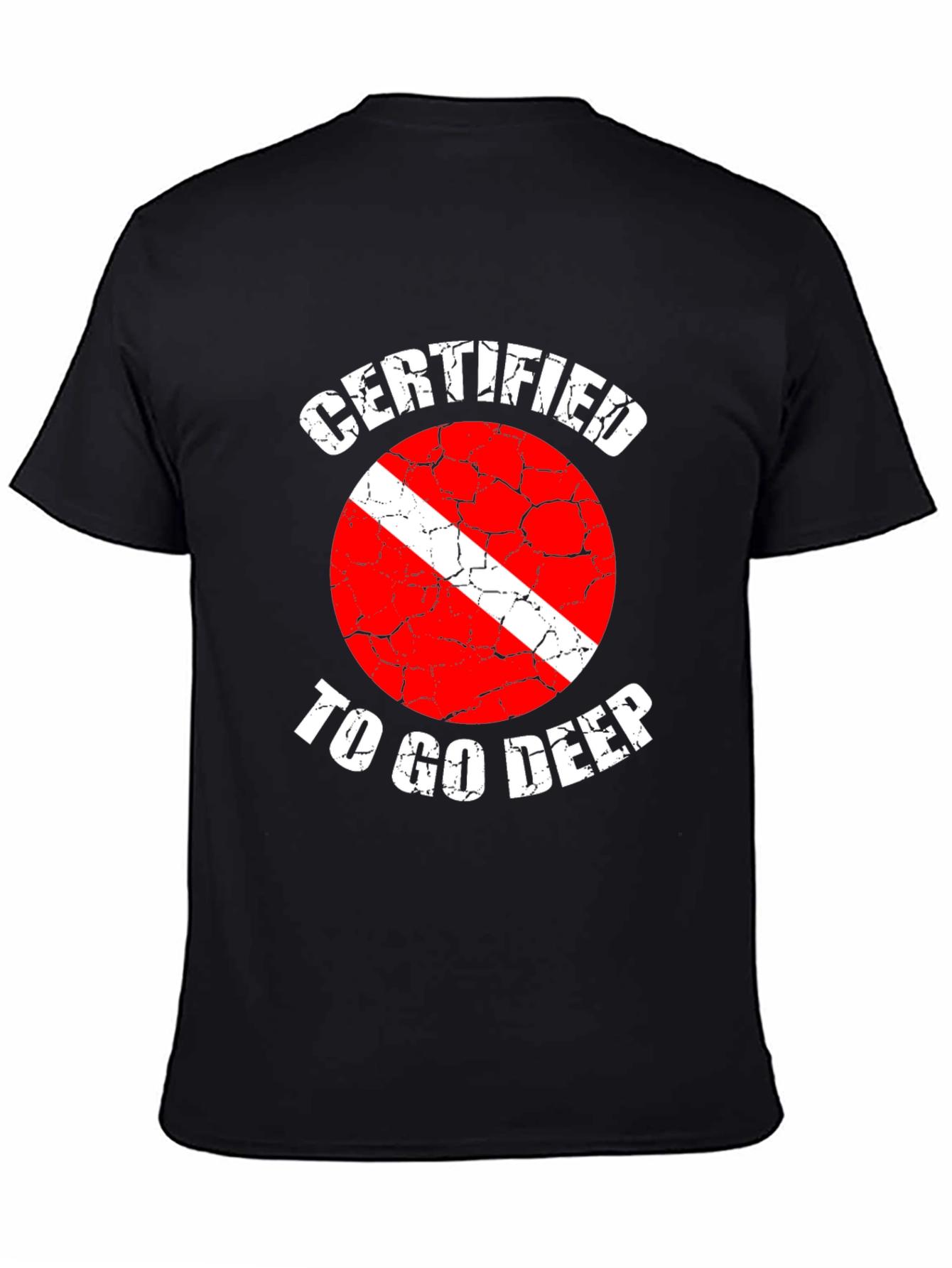 Certified Diver - Go Deep T-Shirt - Black