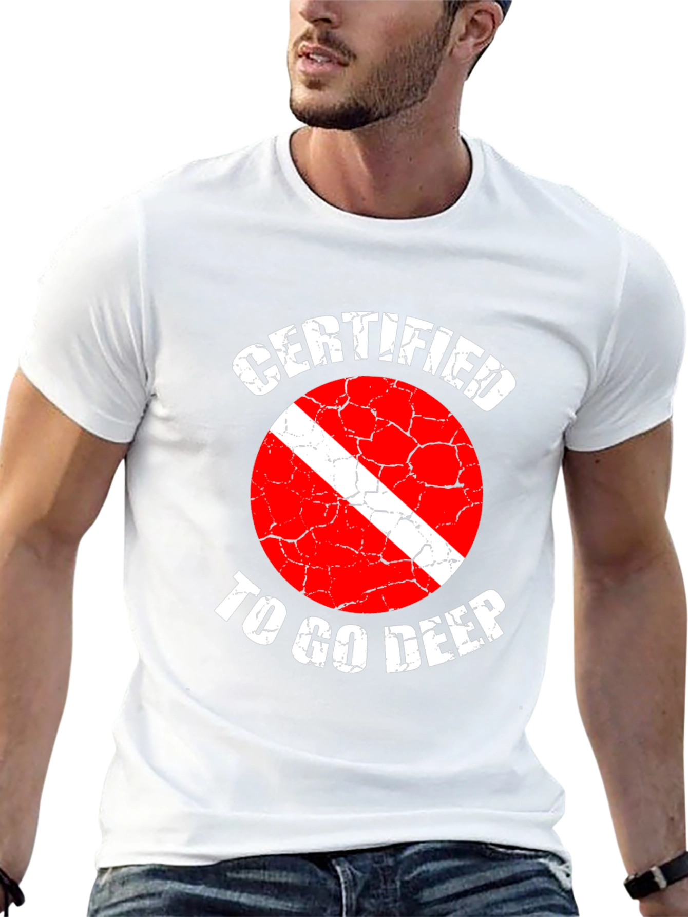 Certified Diver - Go Deep T-Shirt - Black
