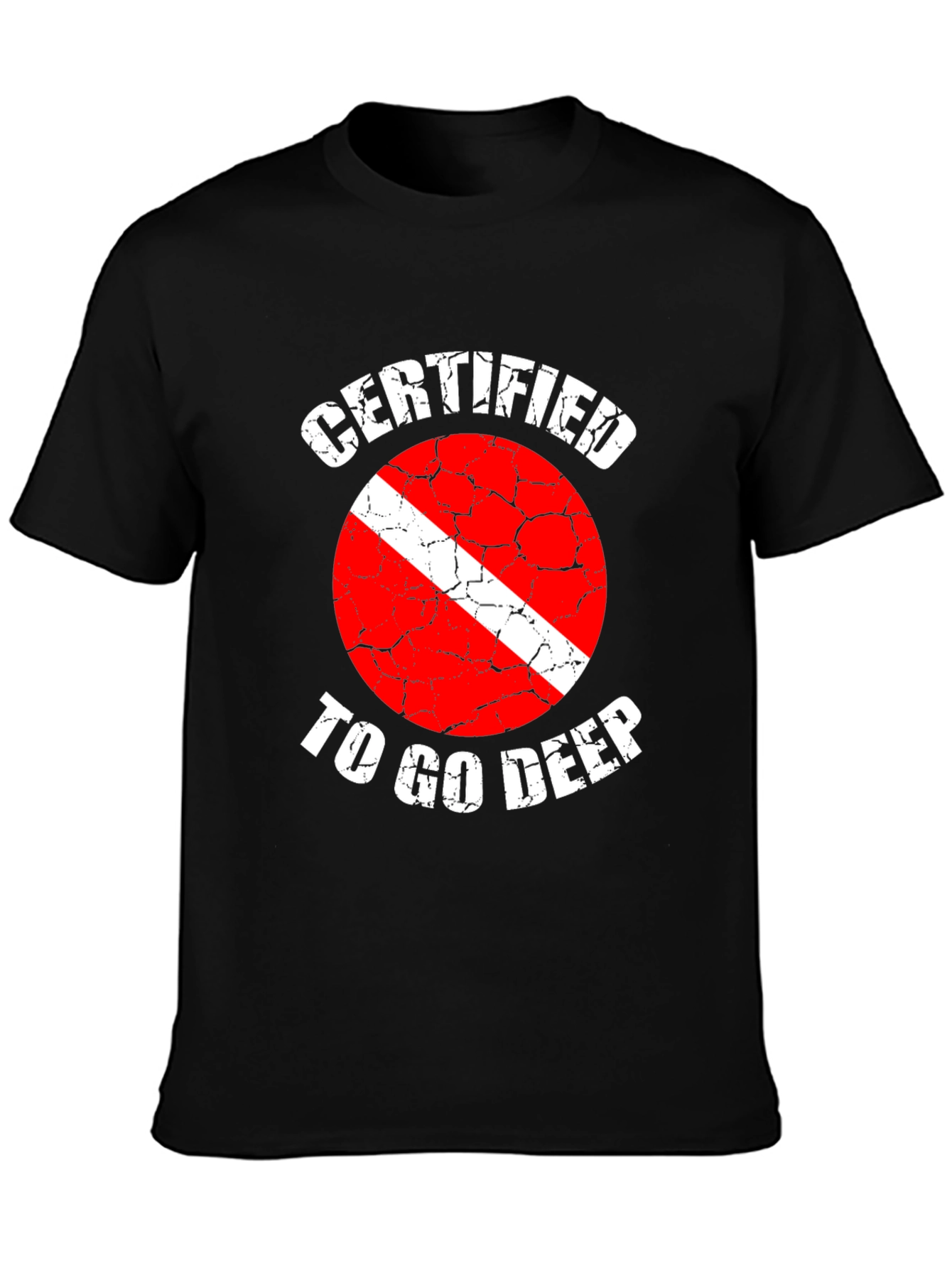 Certified Diver - Go Deep T-Shirt - Black