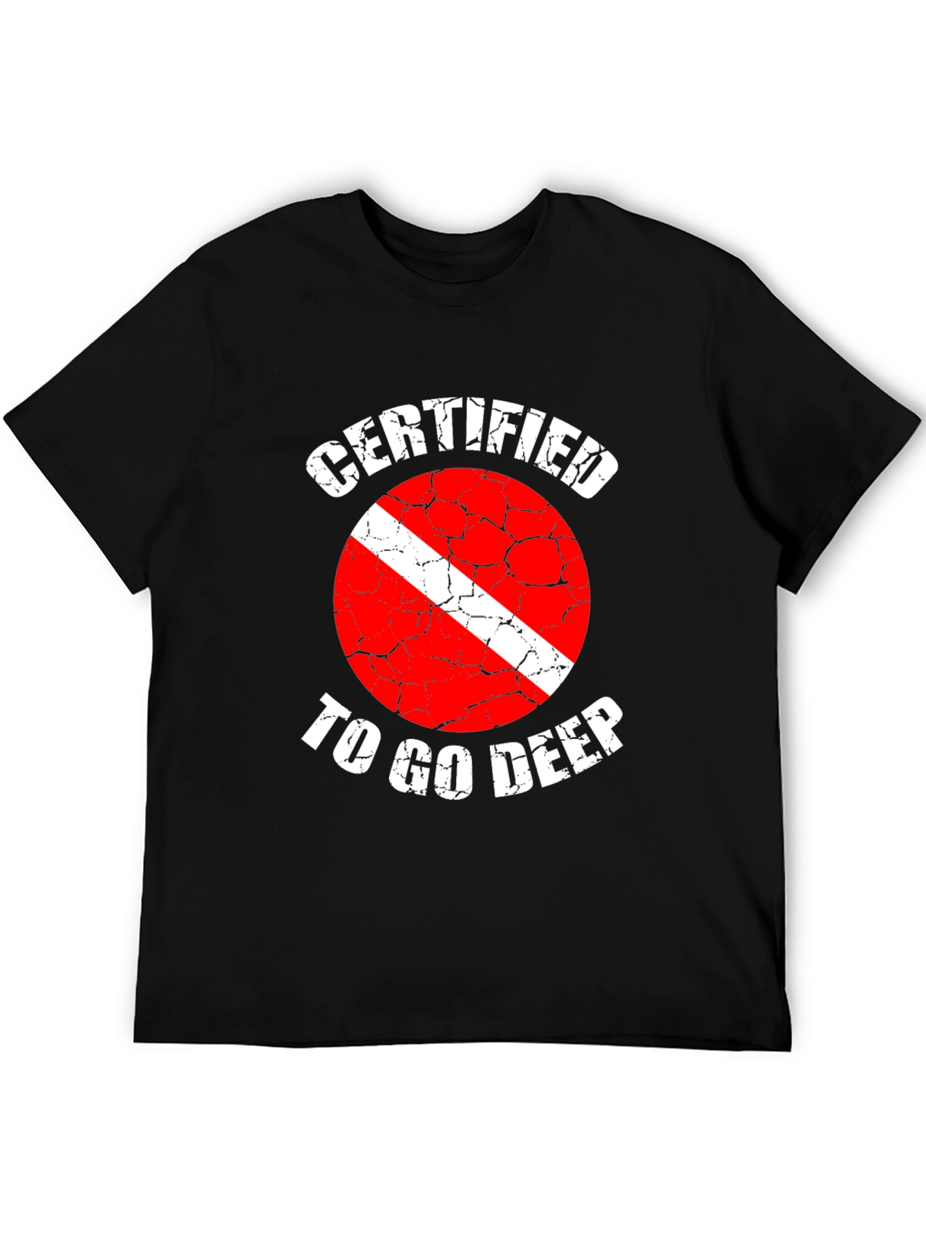 Certified Diver - Go Deep T-Shirt - Black
