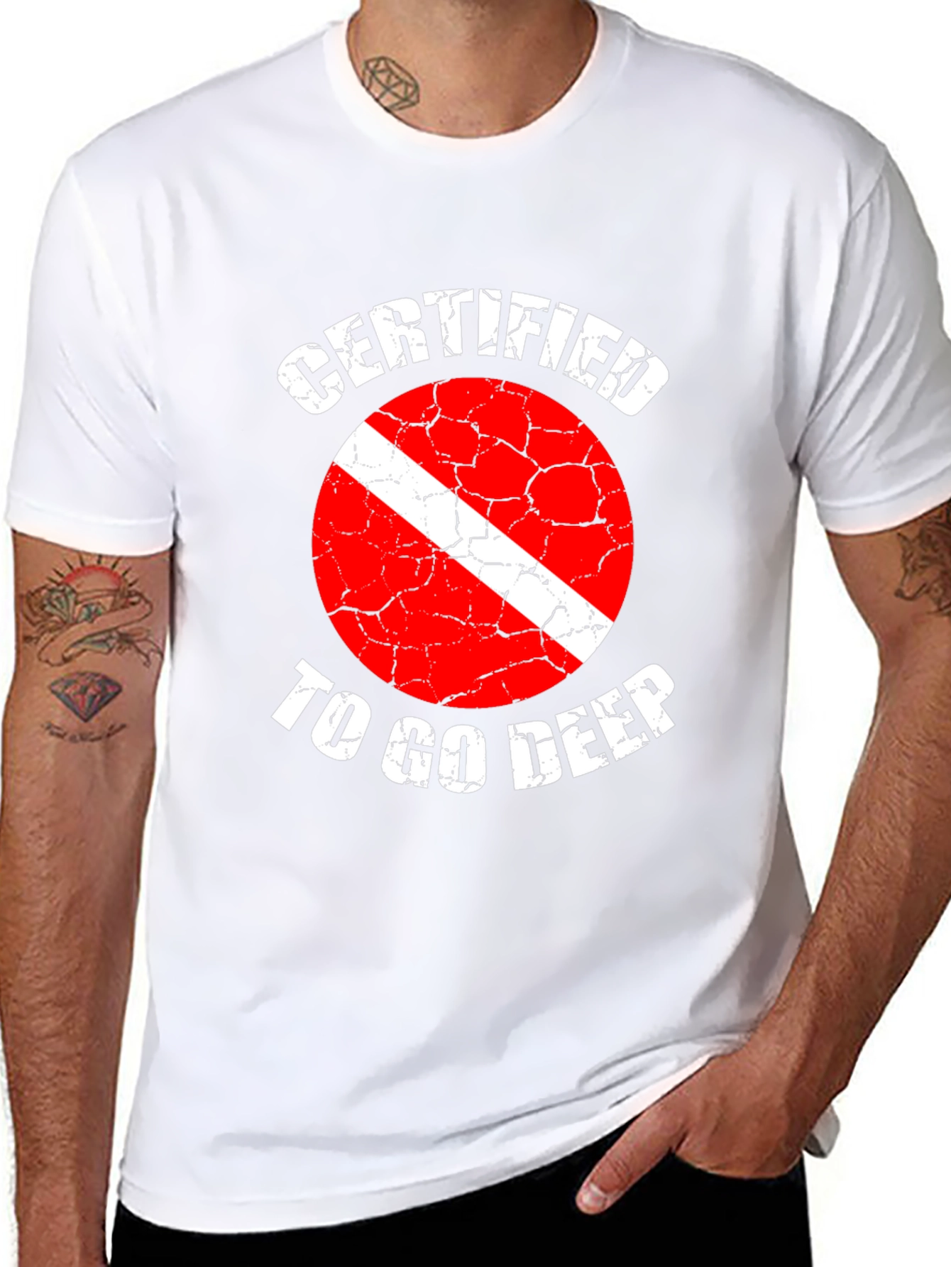 Certified Diver - Go Deep T-Shirt - Black