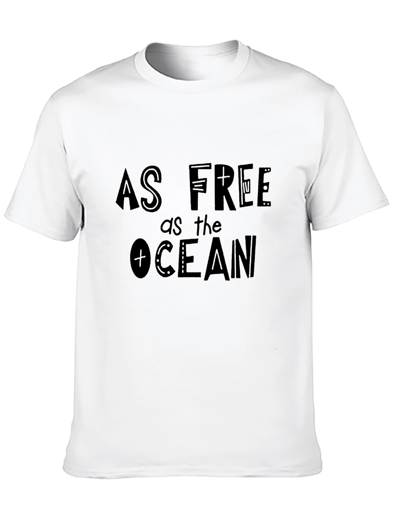 As Free as the Ocean Black T-Shirt