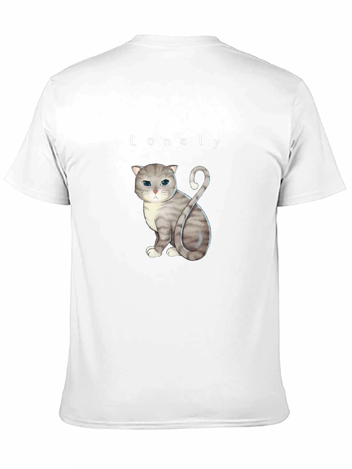 Lonely Cat Graphic T-Shirt - Unisex Cotton Tee