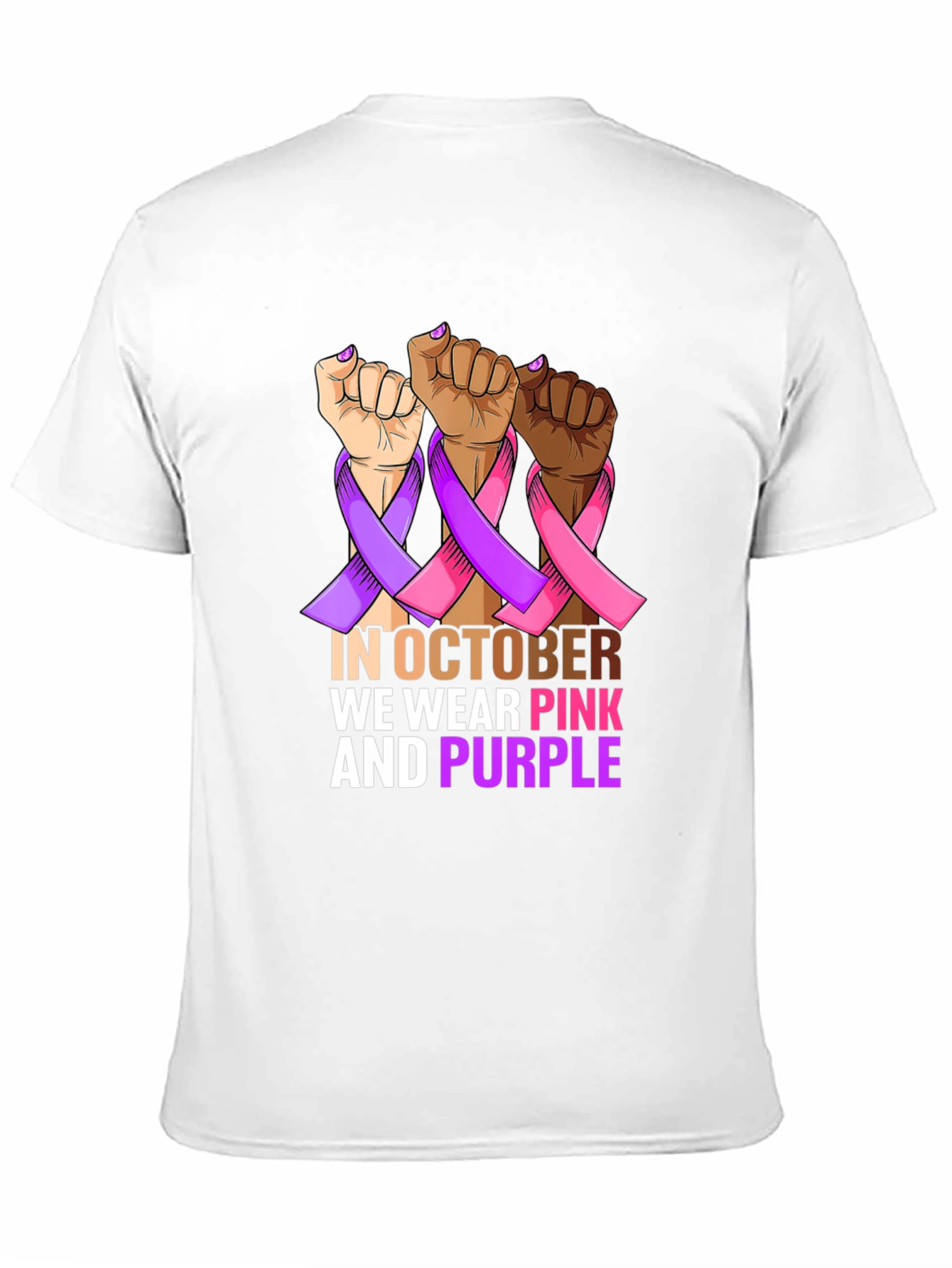 In October We Wear Pink and Purple T-Shirt