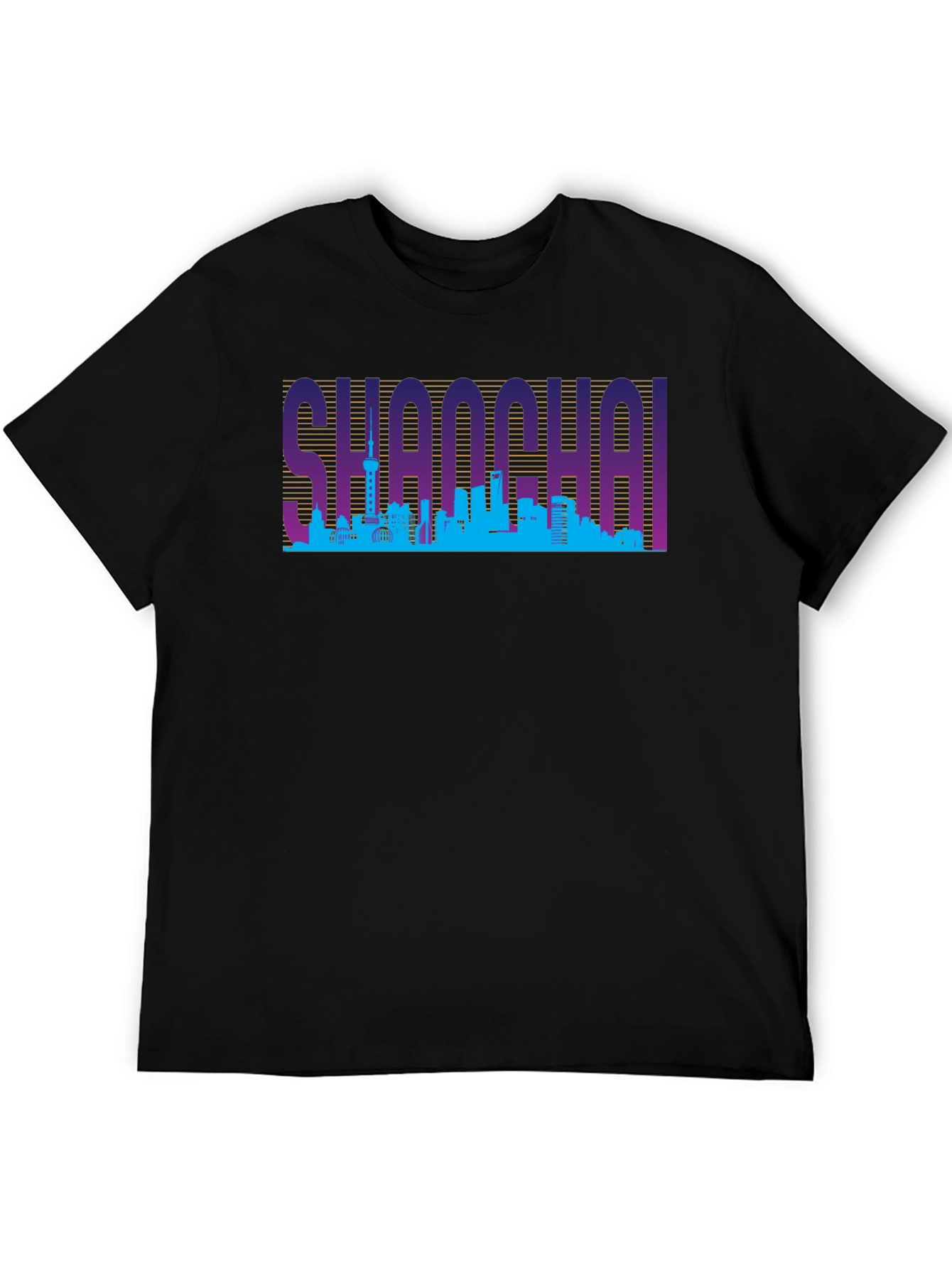 Shanghai Skyline Retro T-Shirt