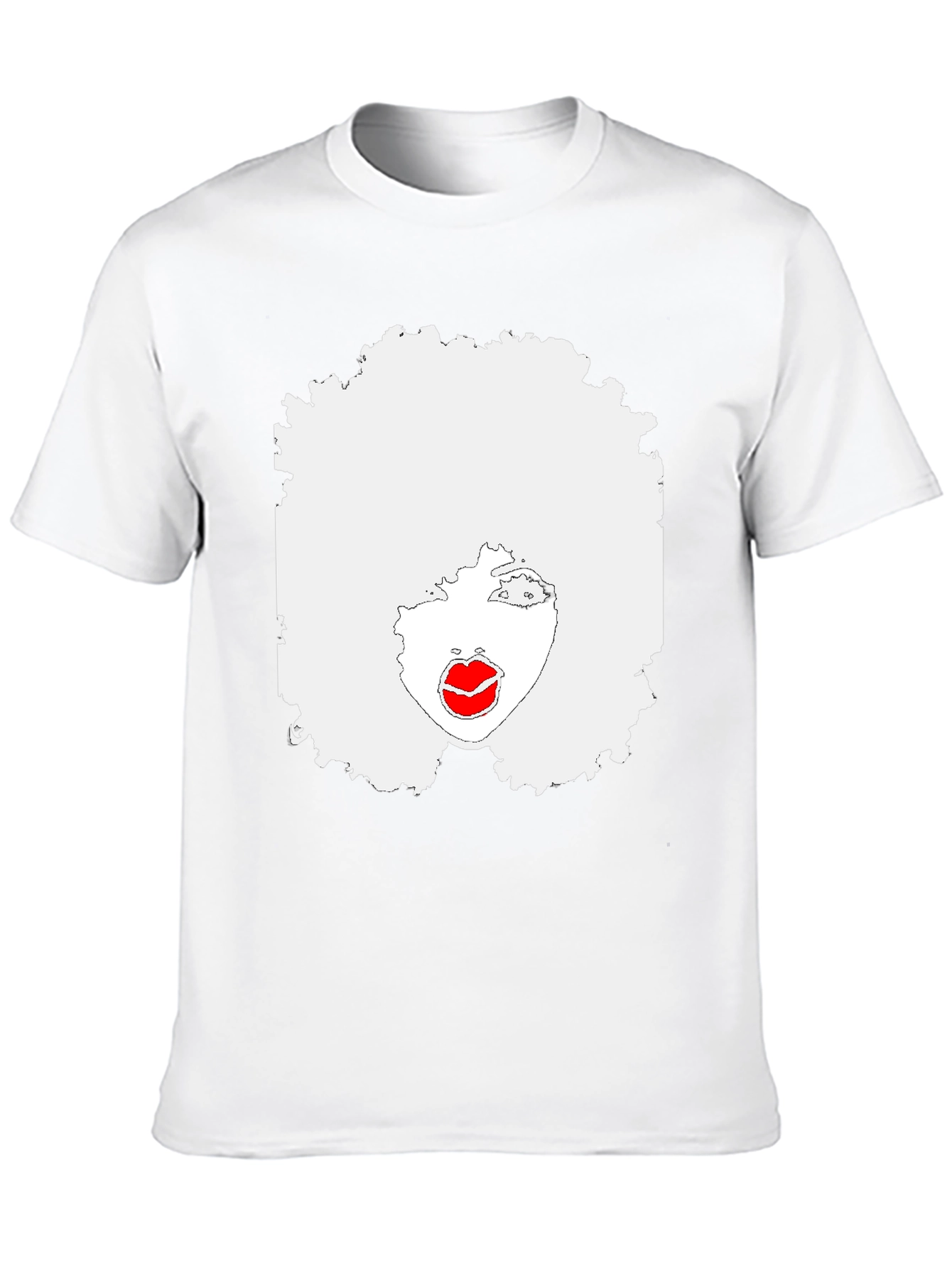 Afro Lady Graphic T-Shirt - Black