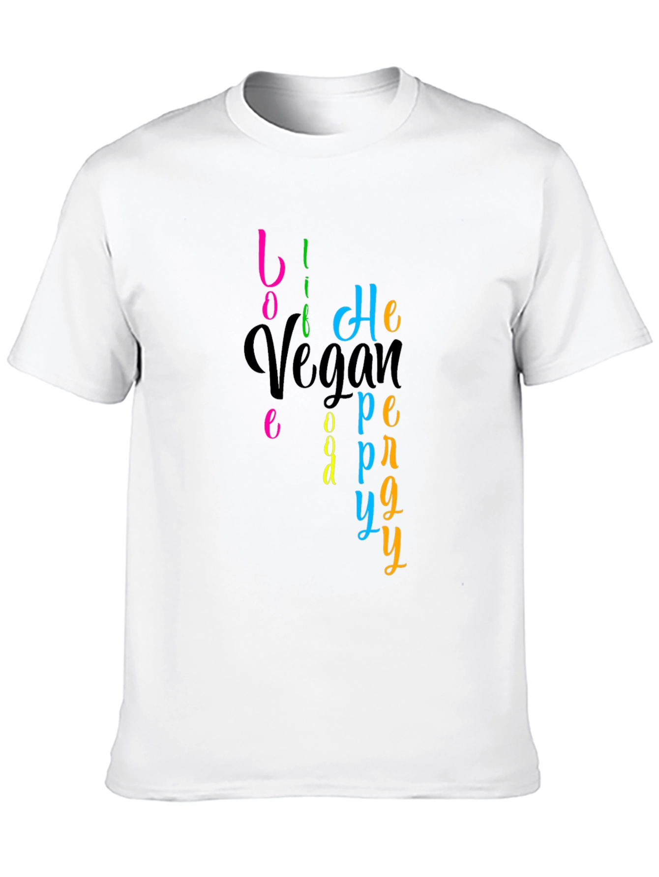 Vegan Happy T-Shirt - Live Vegan Be Happy