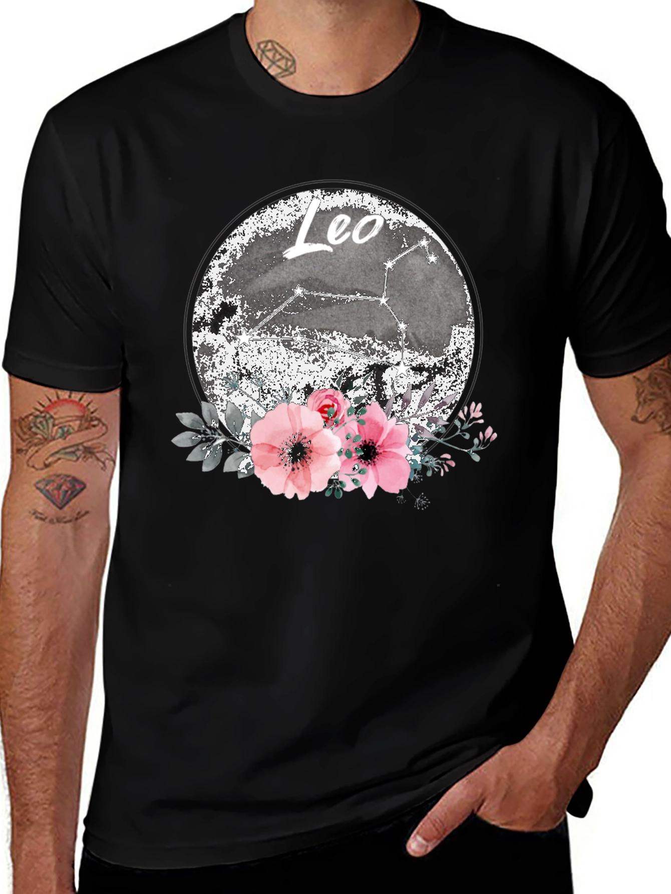 Leo Zodiac Floral T-Shirt