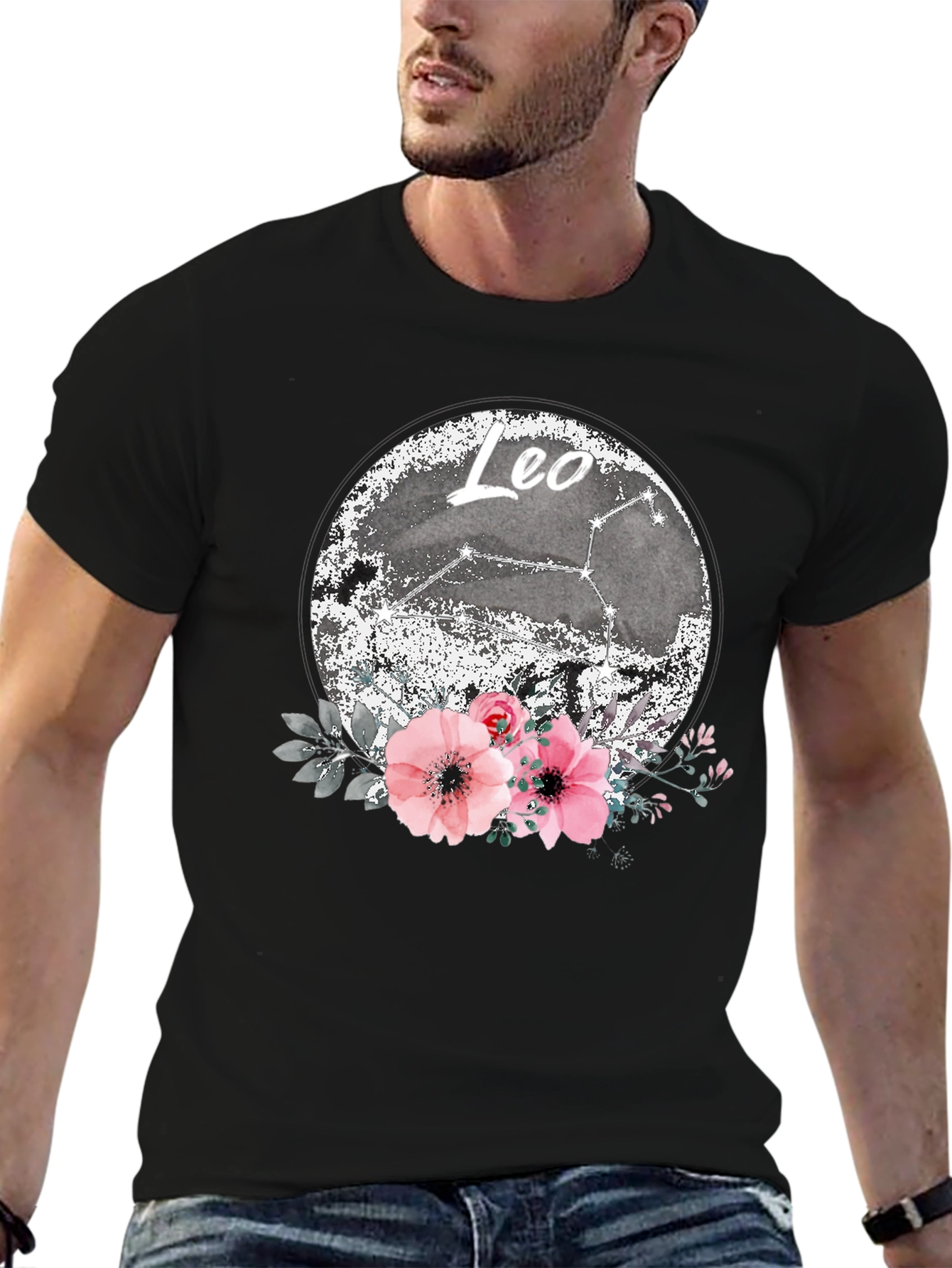 Leo Zodiac Floral T-Shirt