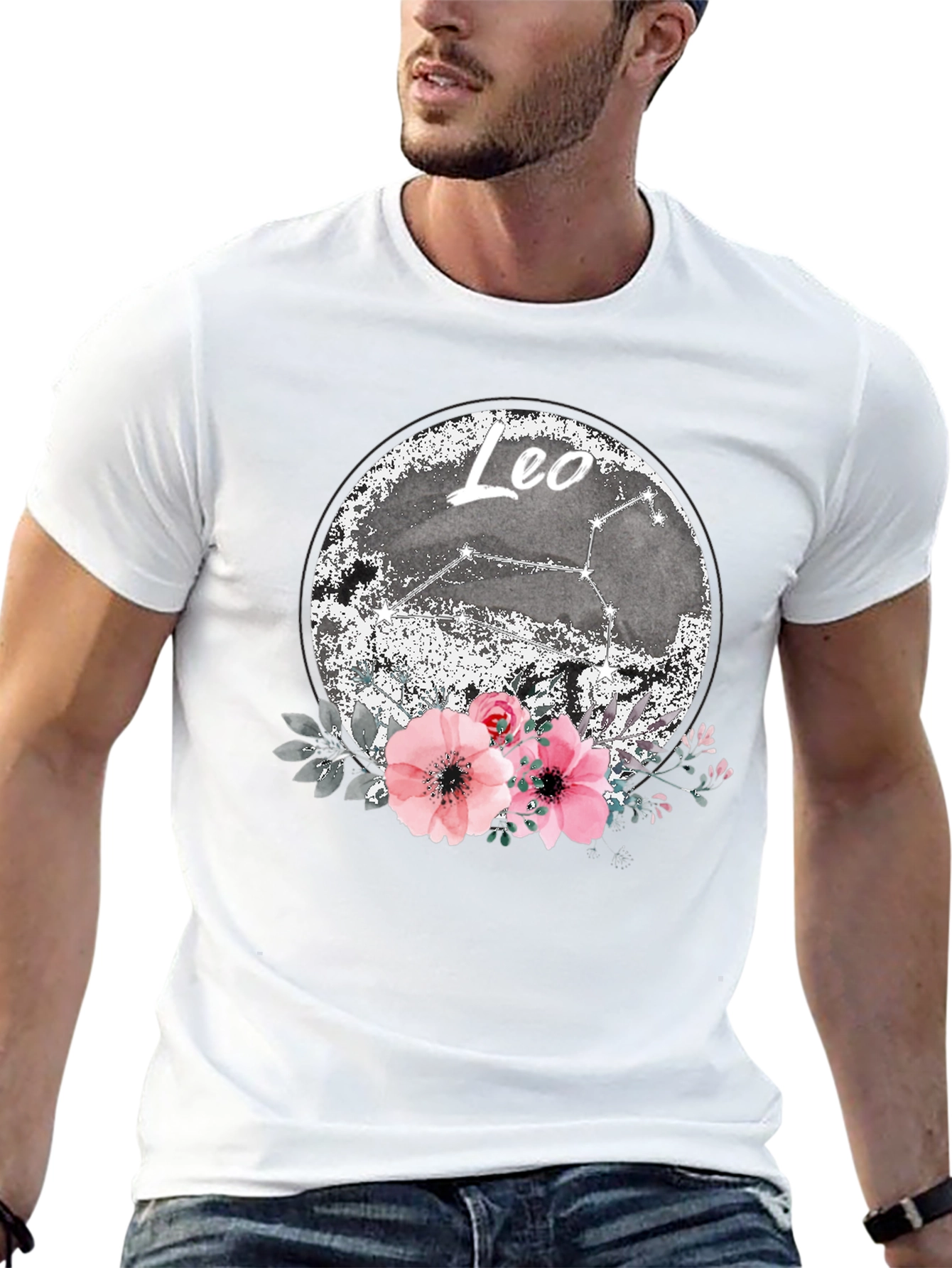 Leo Zodiac Floral T-Shirt
