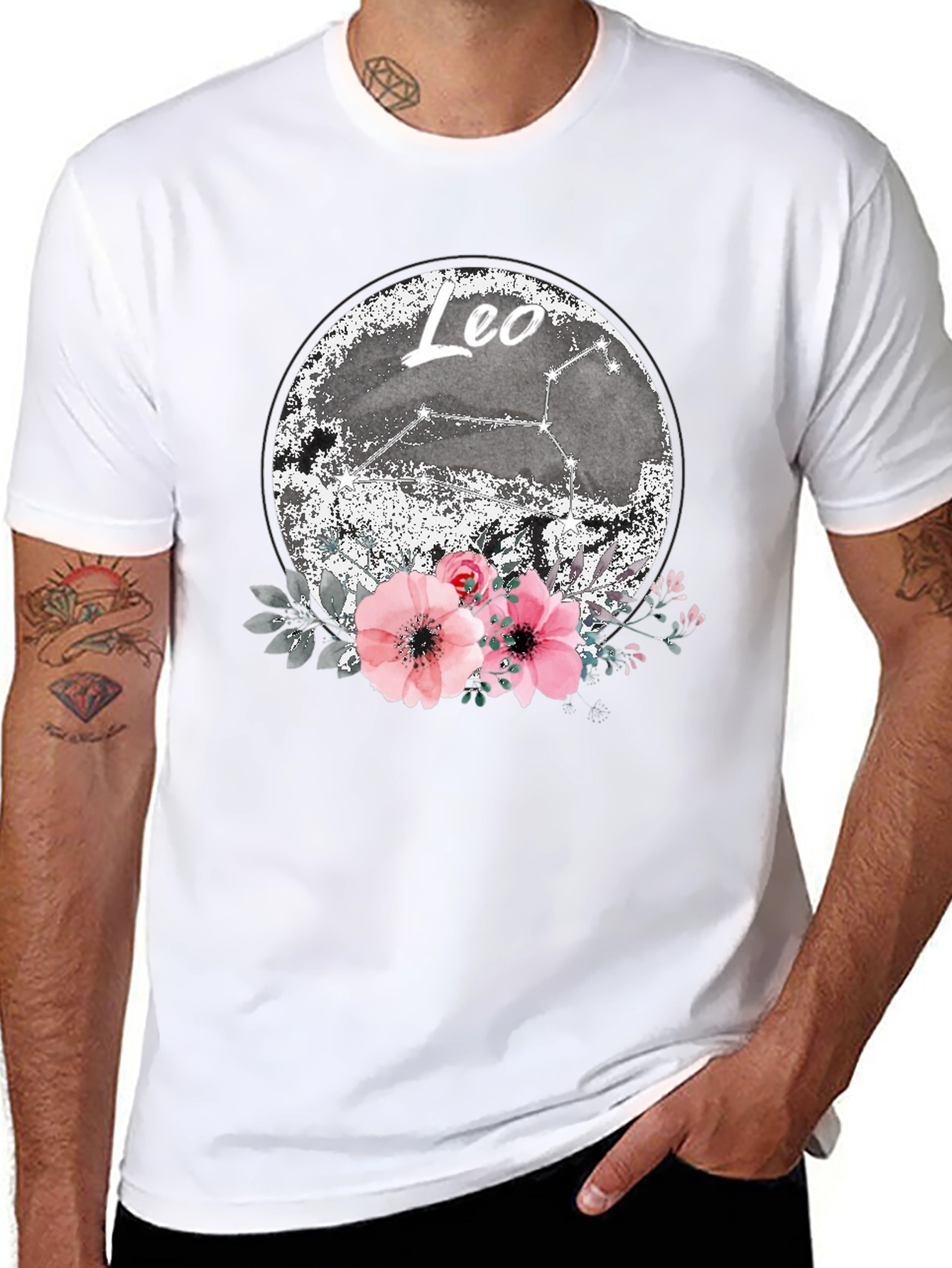 Leo Zodiac Floral T-Shirt