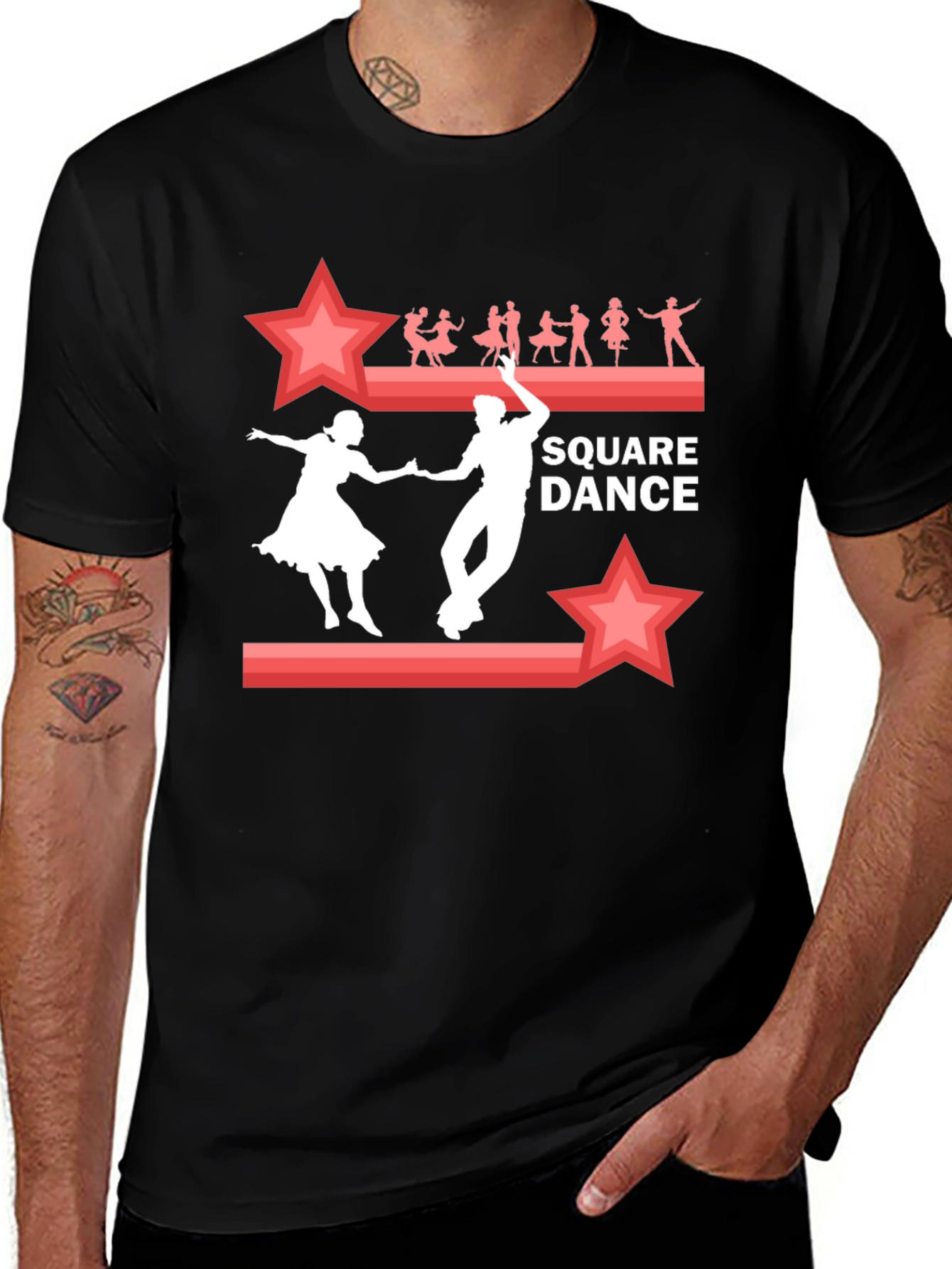 Square Dance Graphic Tee | Retro Style