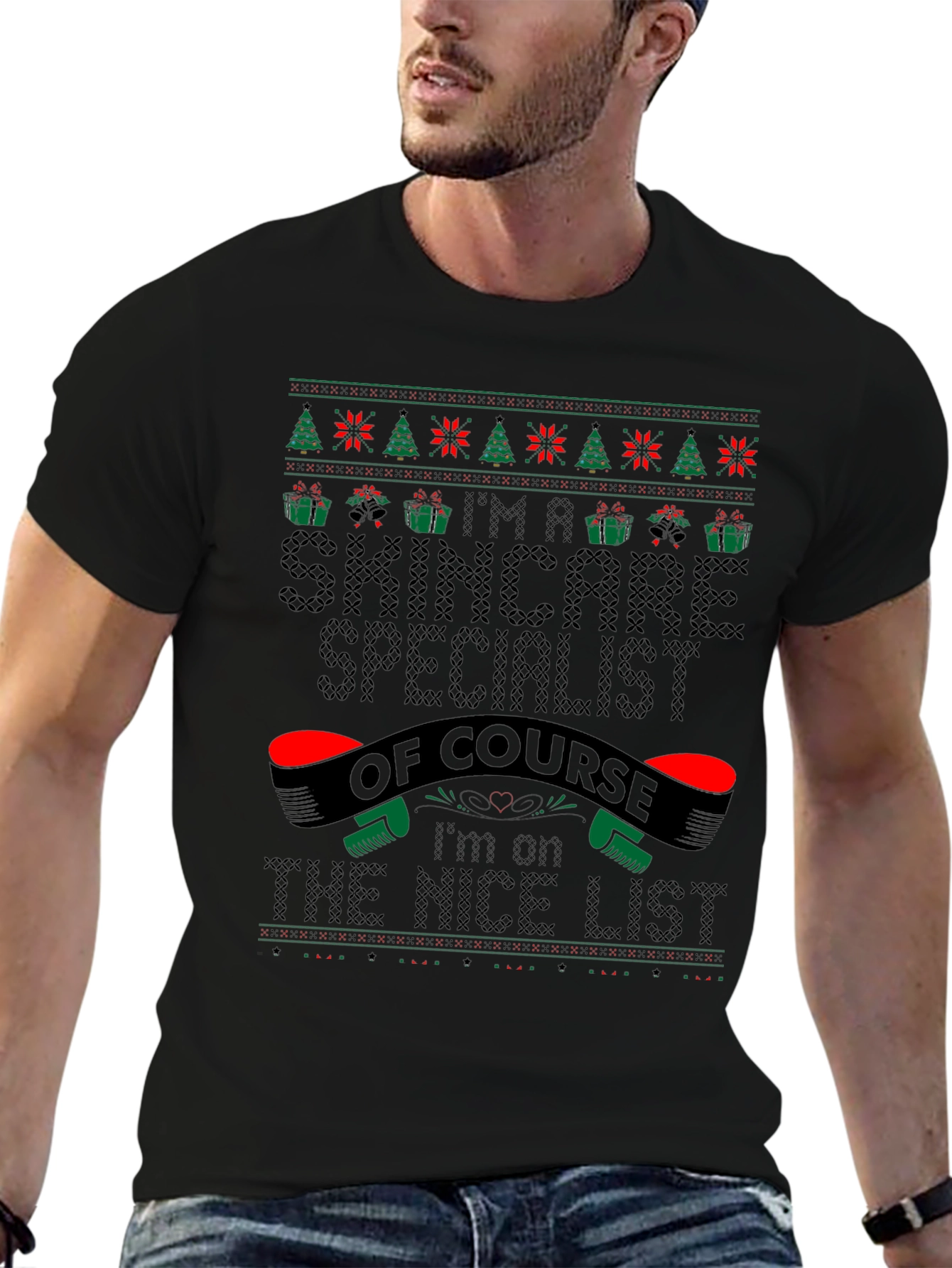 Skincare Specialist Christmas Ugly Sweater T-Shirt