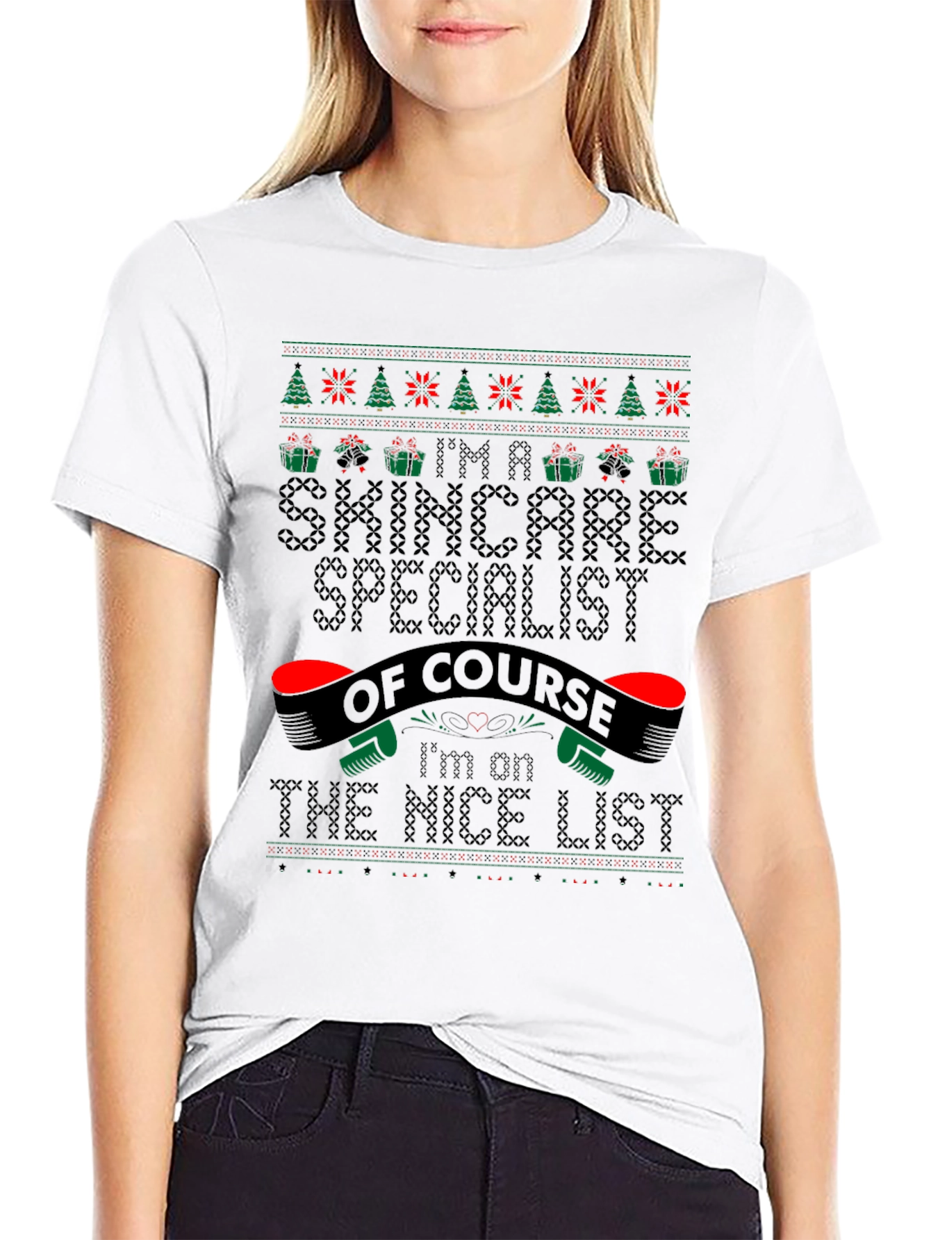 Skincare Specialist Christmas Ugly Sweater T-Shirt
