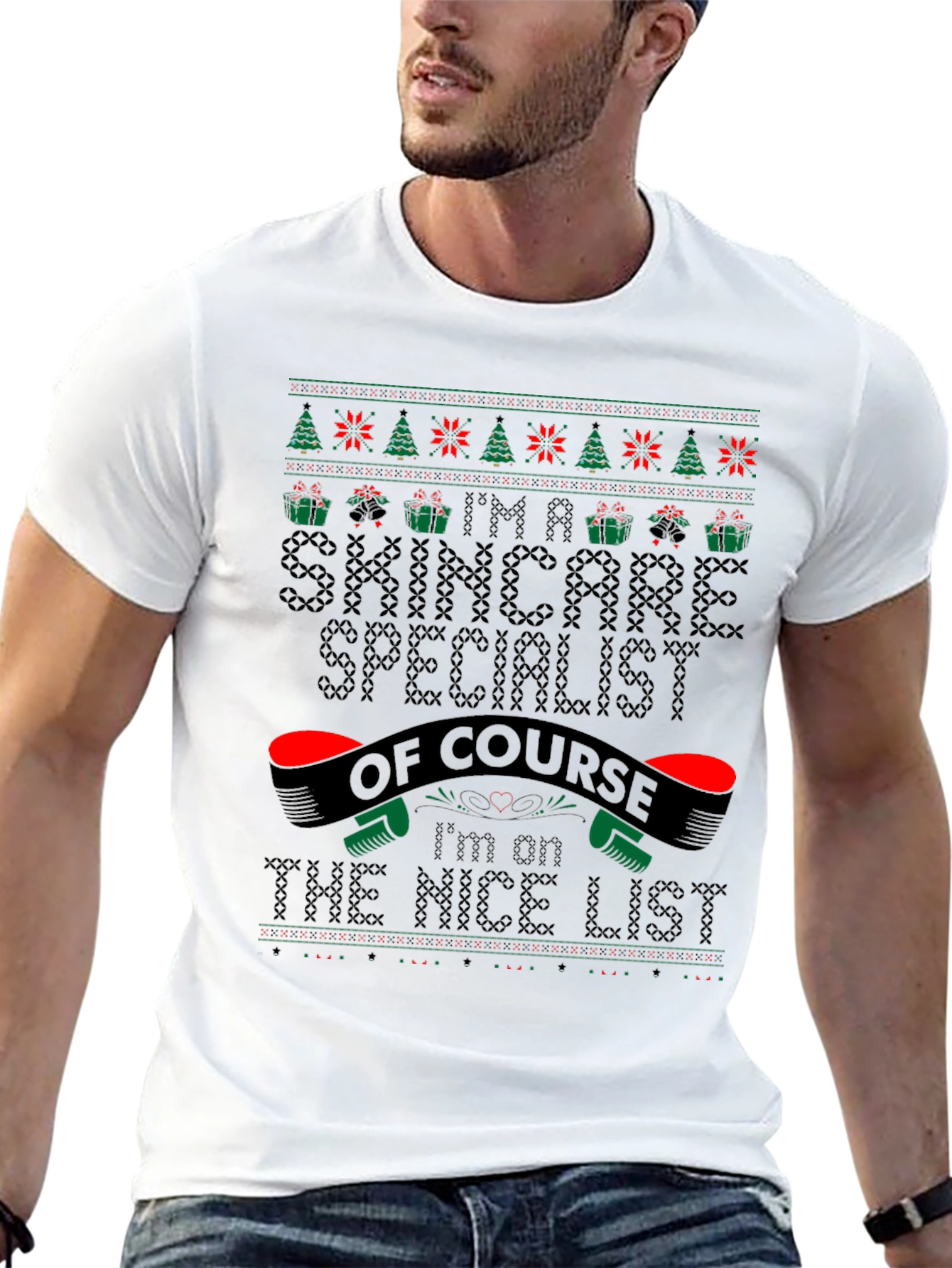 Skincare Specialist Christmas Ugly Sweater T-Shirt