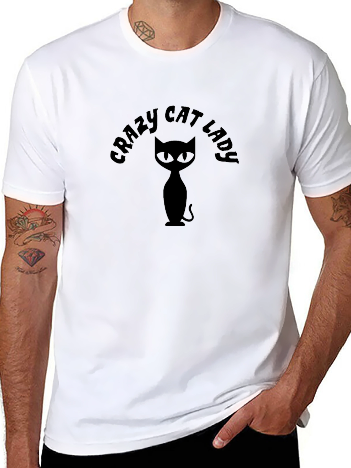 Crazy Cat Lady Black T-Shirt
