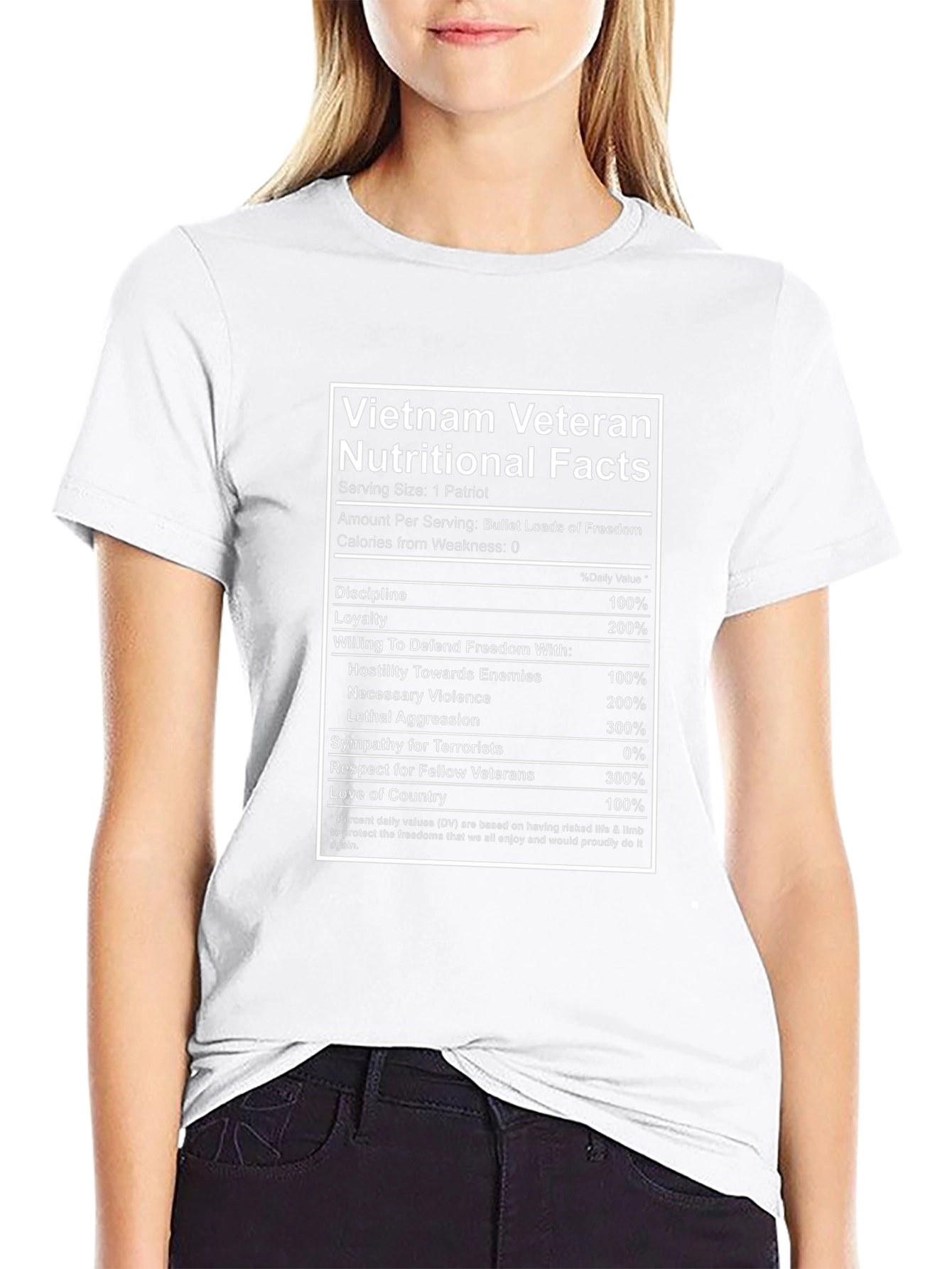 Vietnam Veteran Nutritional Facts Graphic Tee